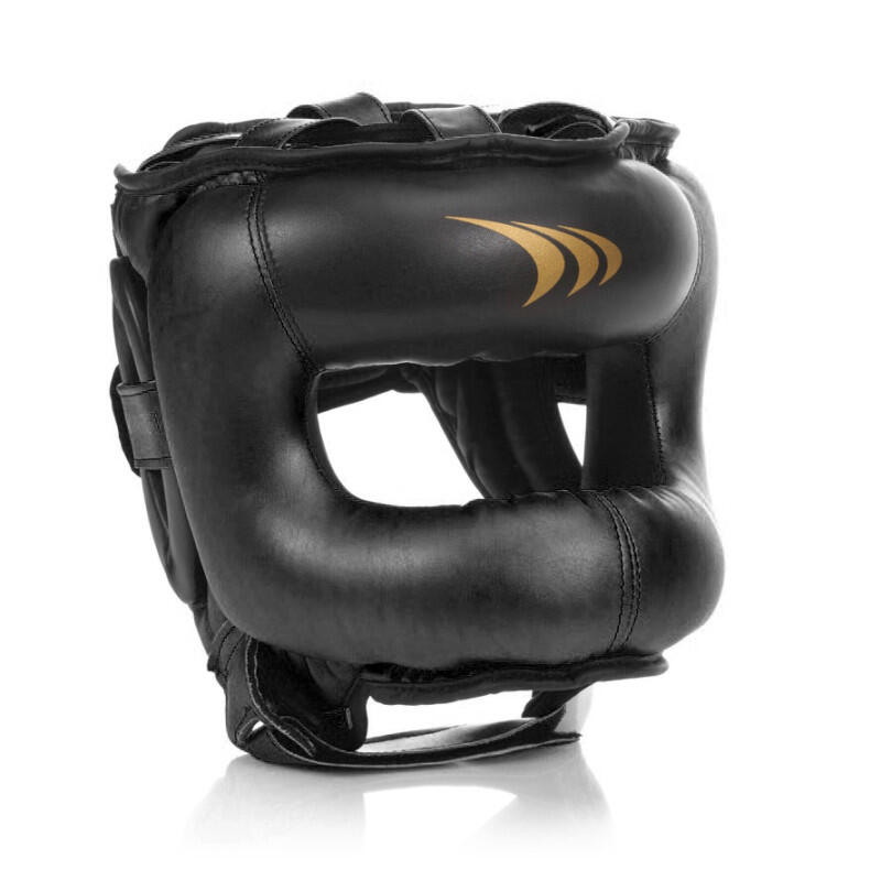 Kask bokserski z osłoną nosa - PRO CZARNY L/XL