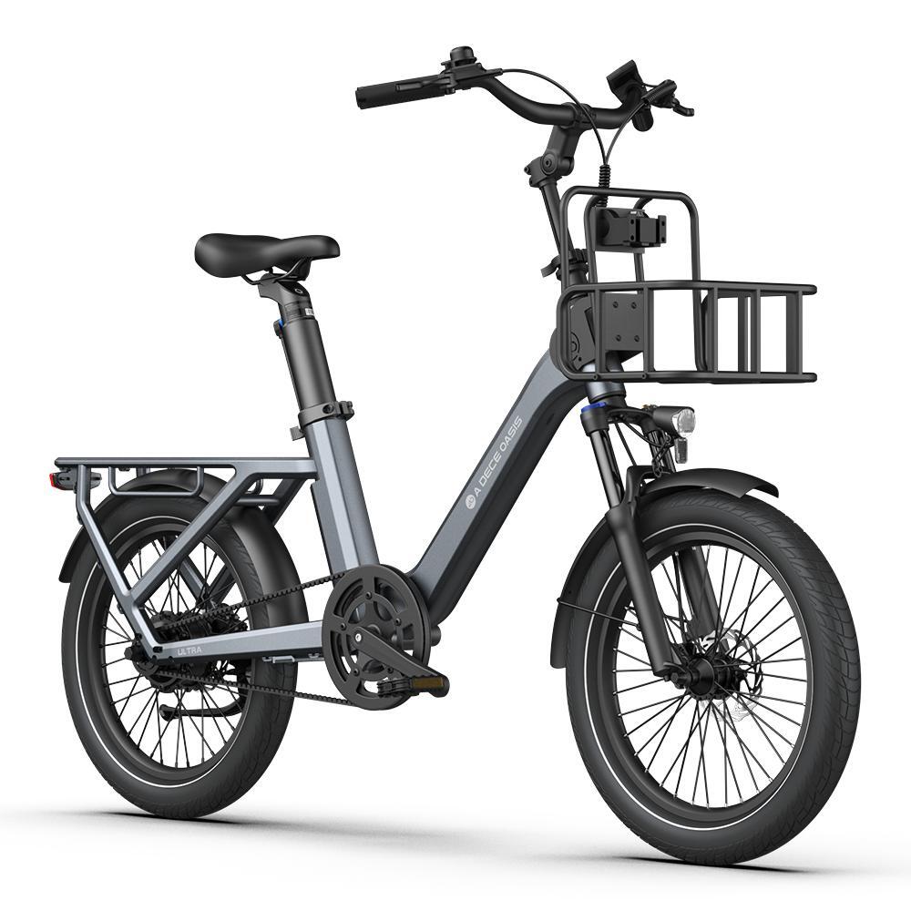 Rower elektryczny AirOne Ultra, 20''×2,4'', napęd pasowy, silnik Bafang