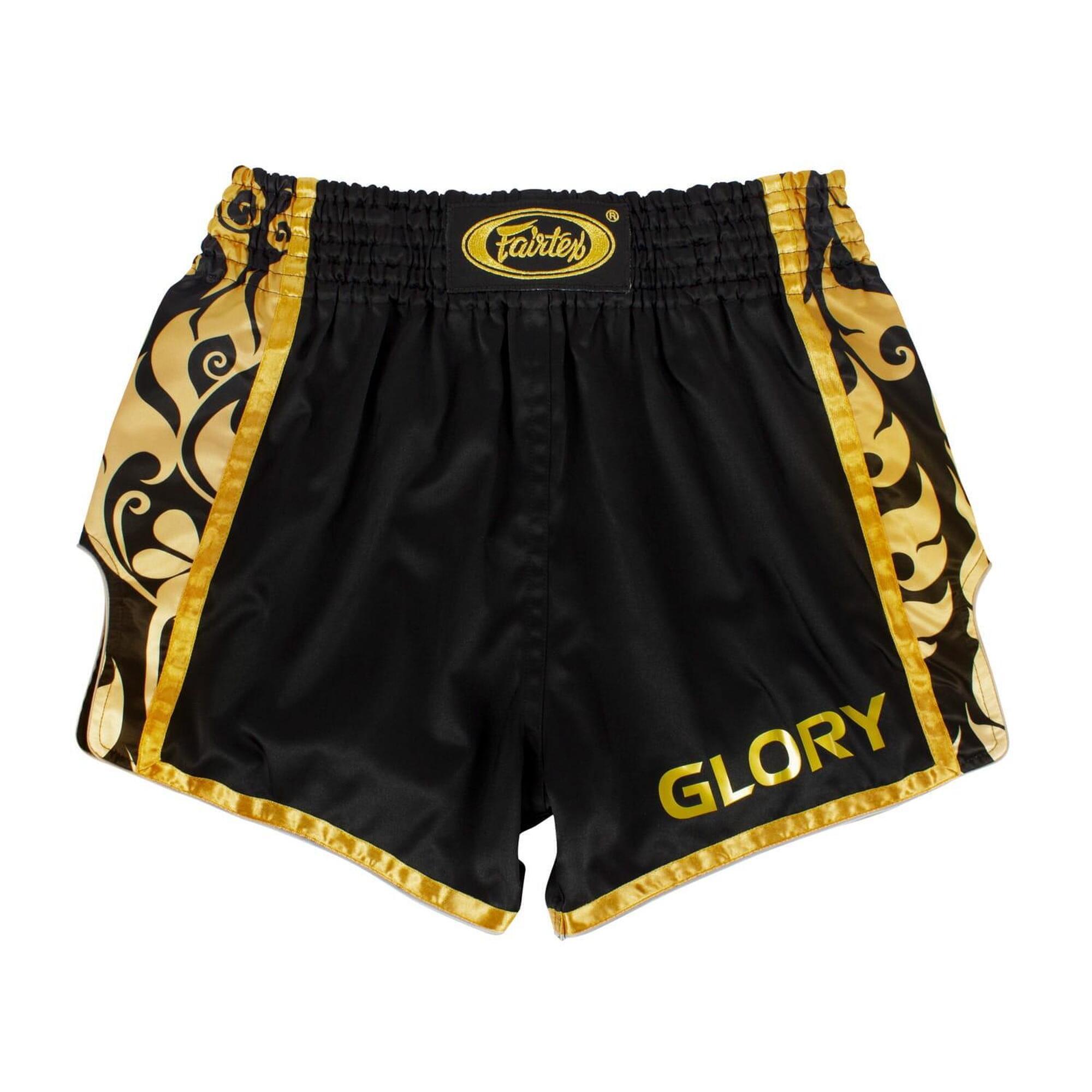 Spodenki Muay Thai Fairtex BSG1 Glory Czarne/Złote XL