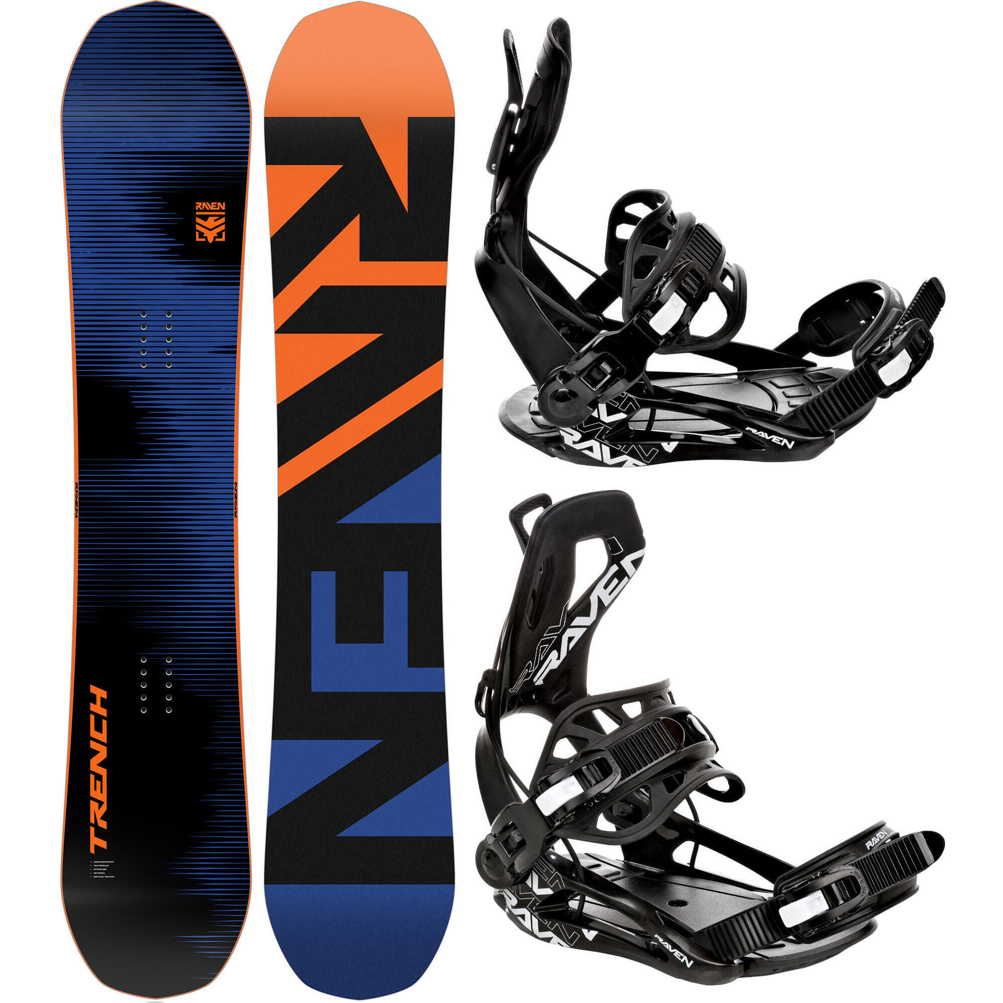 Zestaw Deska snowboardowa Raven Trench Carbon + wiązania Raven FTM450