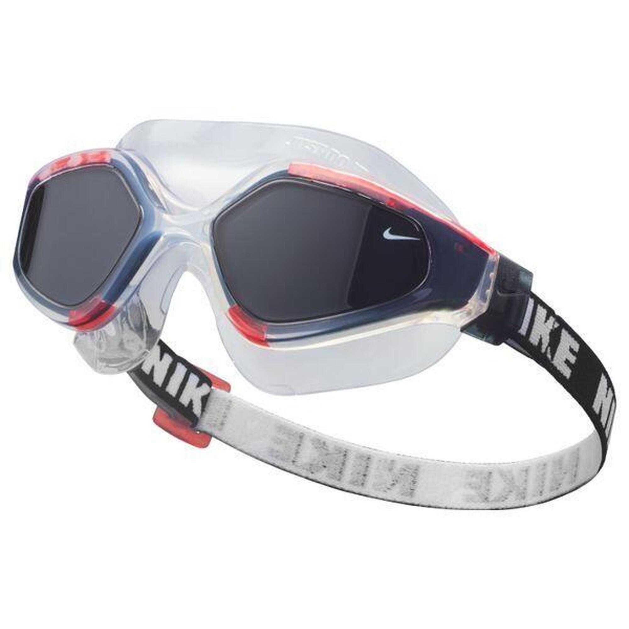 Okulary pływackie Nike Expanse Swim Mask bezbarwno-czerwone NESSC151-620 OS
