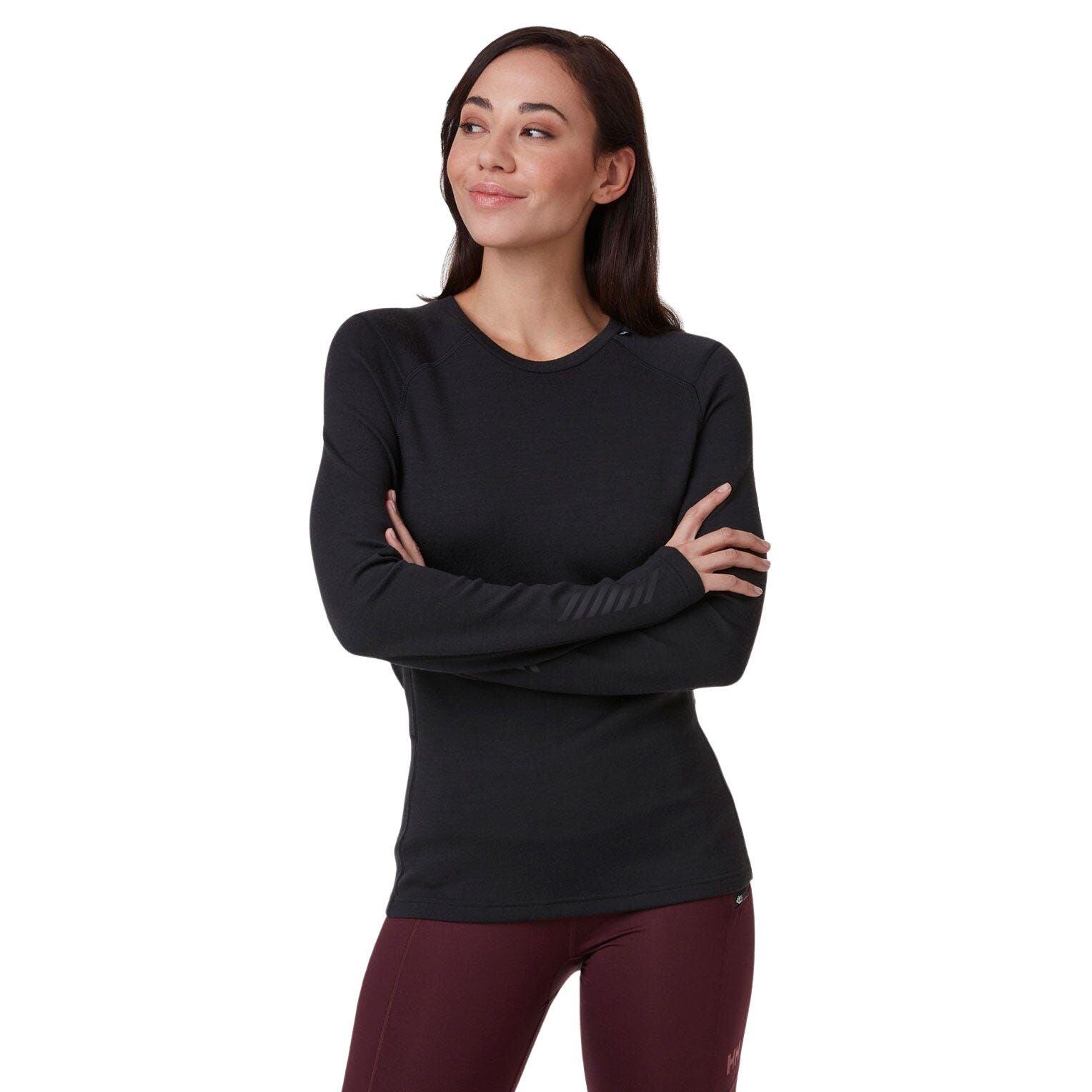 Bluza damska Helly Hansen LIFA Merino Midweight Crew - black
