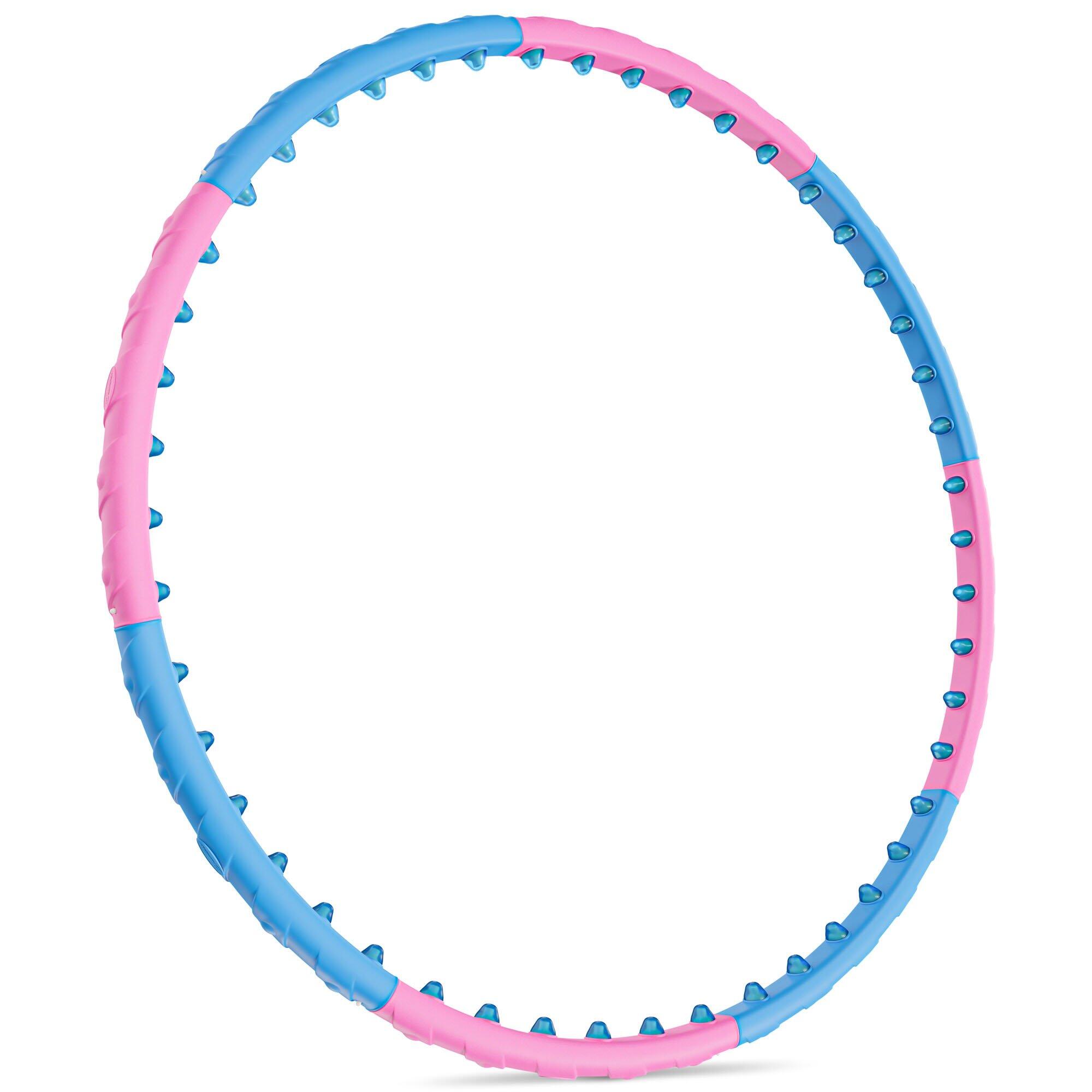 Hula-hop z wypustkami - obręcz do ćwiczeń- Hop-Sport 48 kulek magnetycznych