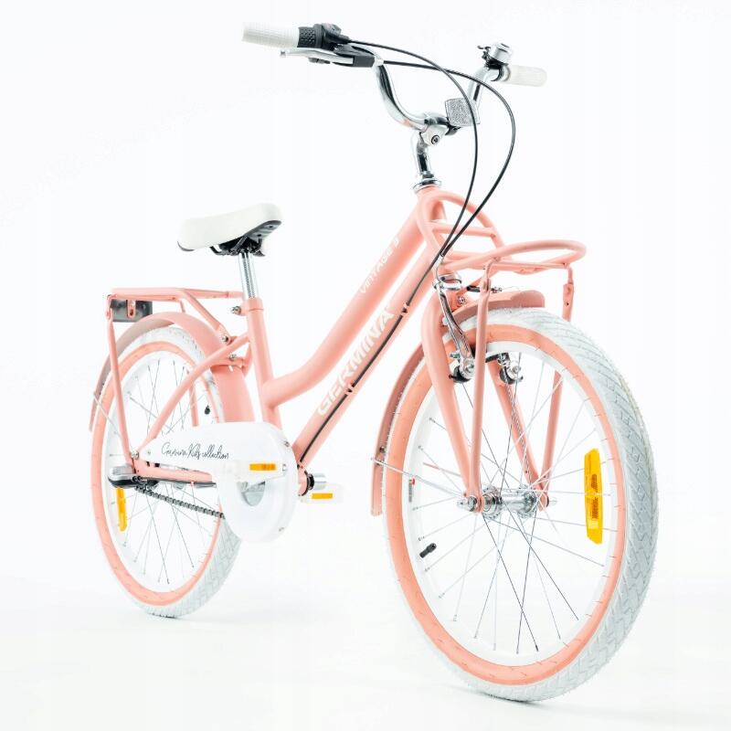 Rower dziecięcy GERMINA 20 cali dziewczęcy miejski z przerzutką Shimano