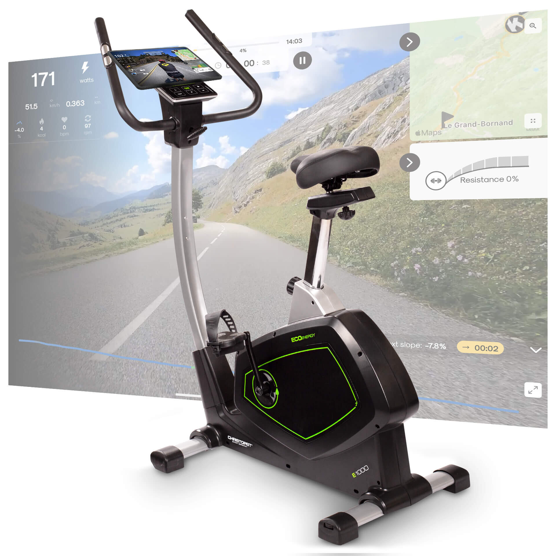 Rower treningowy magnetyczny Christopeit ECO1000 z generatorem prądu