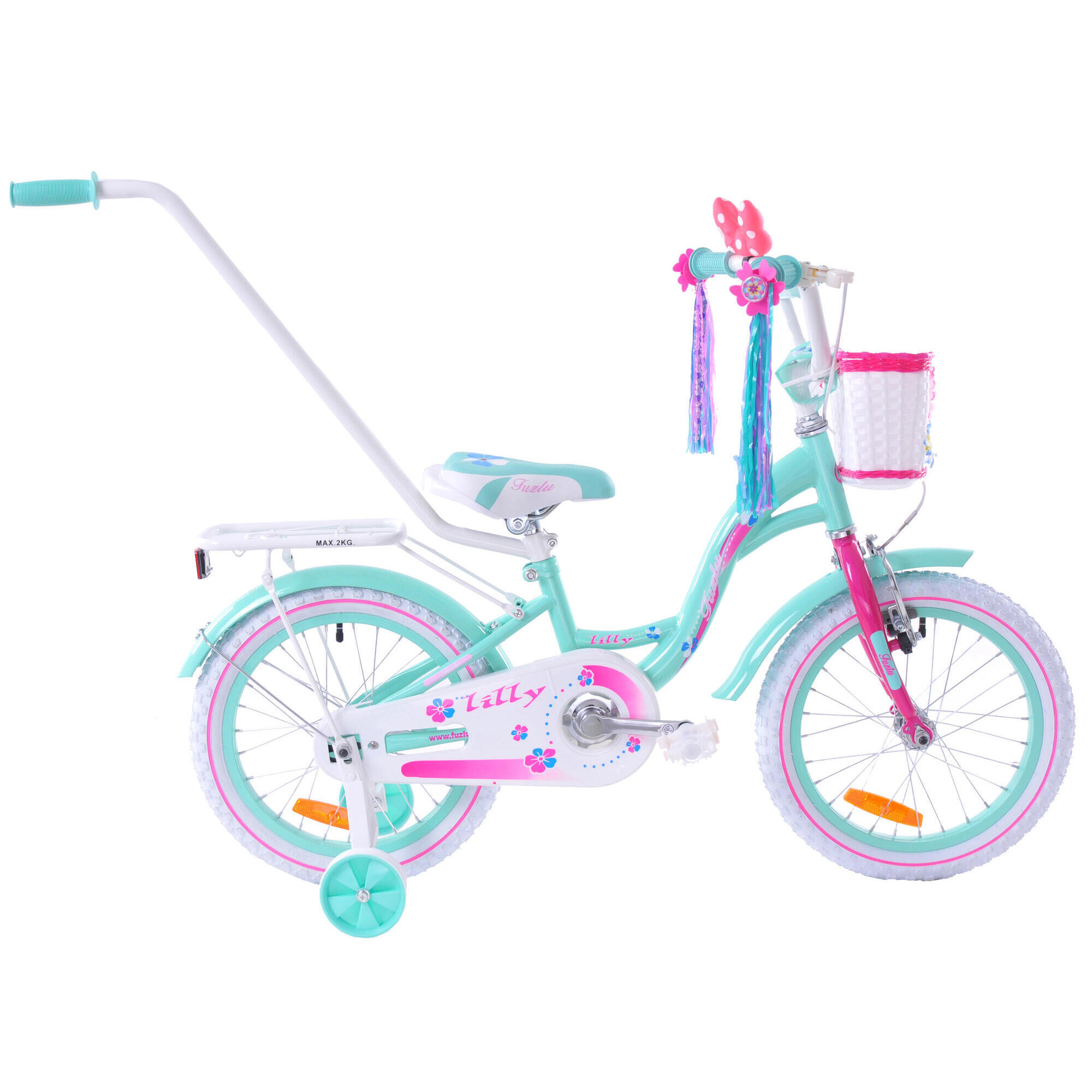 Rower dziecięcy dla dziewczynki 16" Fuzlu Lilly: