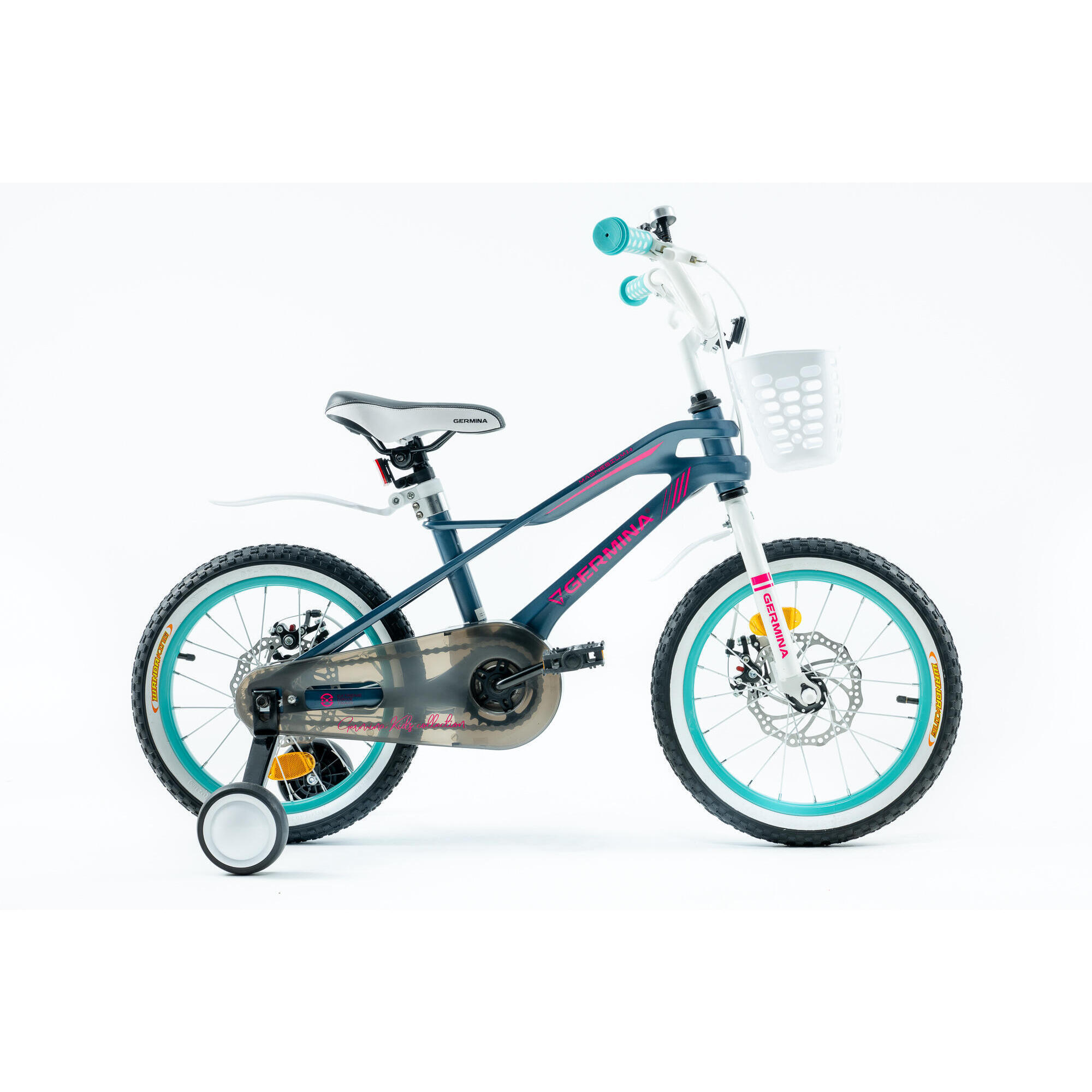 Rower dziecięcy Germina 16 lekki magnesium tarcze