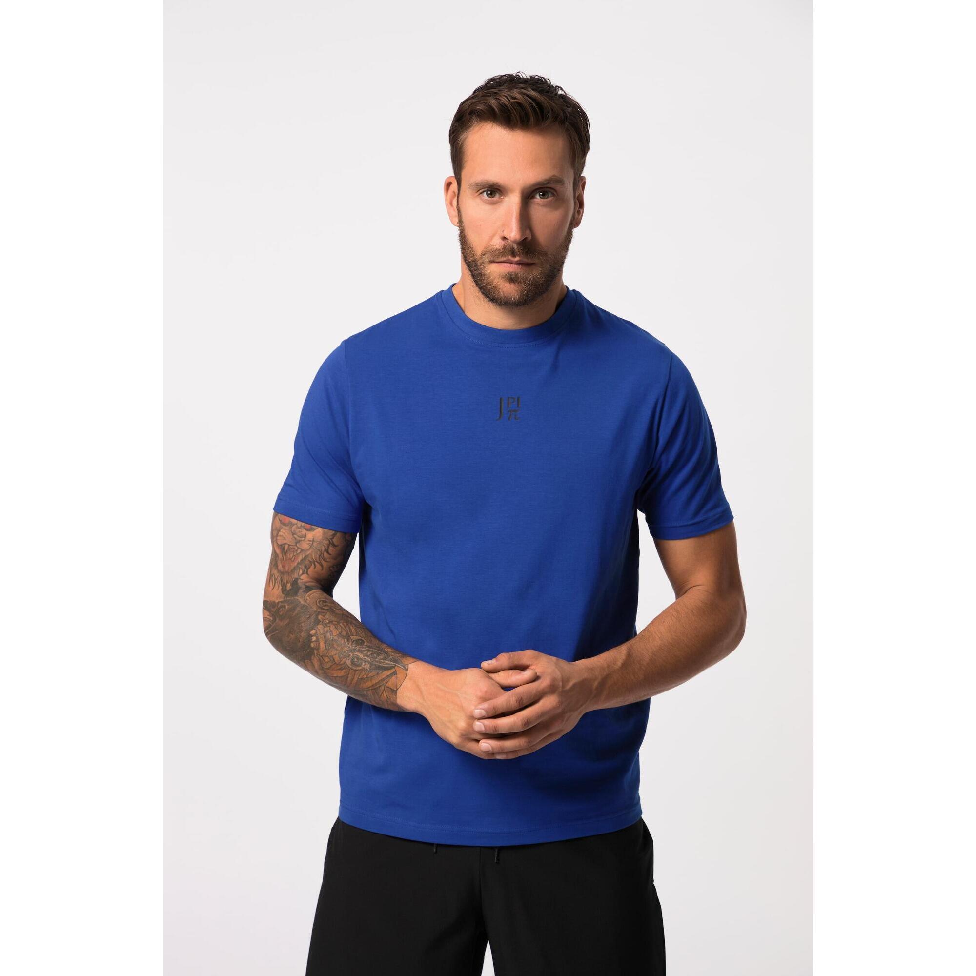 Męski T-shirt fitness okrągły dekolt rękaw 1/2 nadruk z tyłu