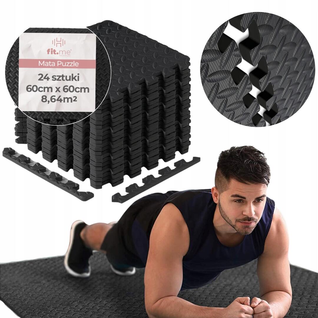 Mata Puzzle Pod Sprzęt Do Ćwiczeń 24 szt. Ochronna Podłoga Na Siłownię