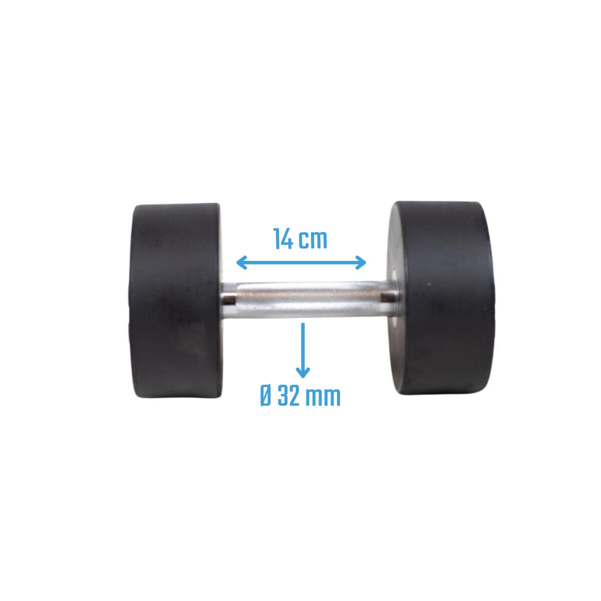 Hantle okrągłe - Gumowe 1 szt. - 18 kg