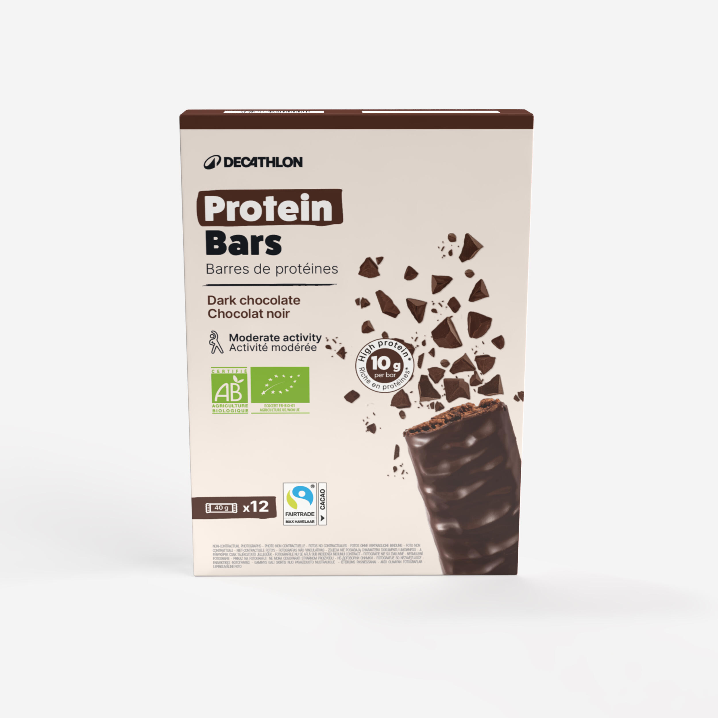 Baton proteinowy Decathlon Bio czekoladowy x 12
