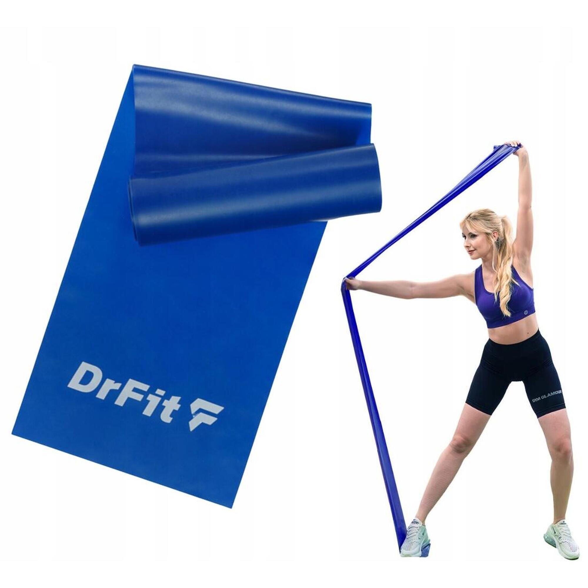 Taśma lateksowa do ćwiczeń fitness guma oporowa do treningu flat band DrFit