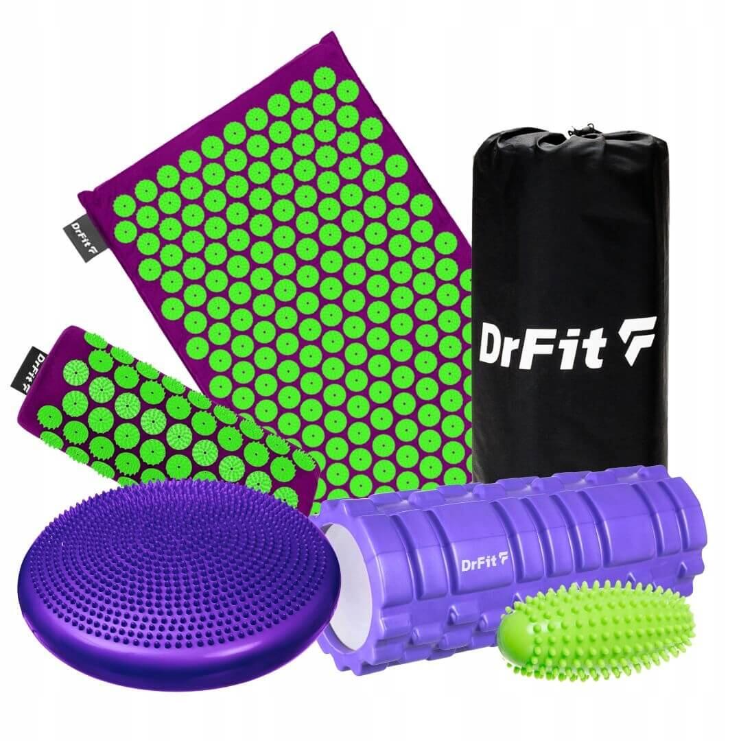 Zestaw regeneracyjny: mata akupresura, sensoryczny, wypustki, poduszka