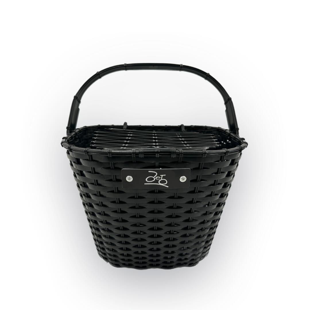 Kosz plastikowy mocowany na wspornik z przodu z systemem "click" czarny