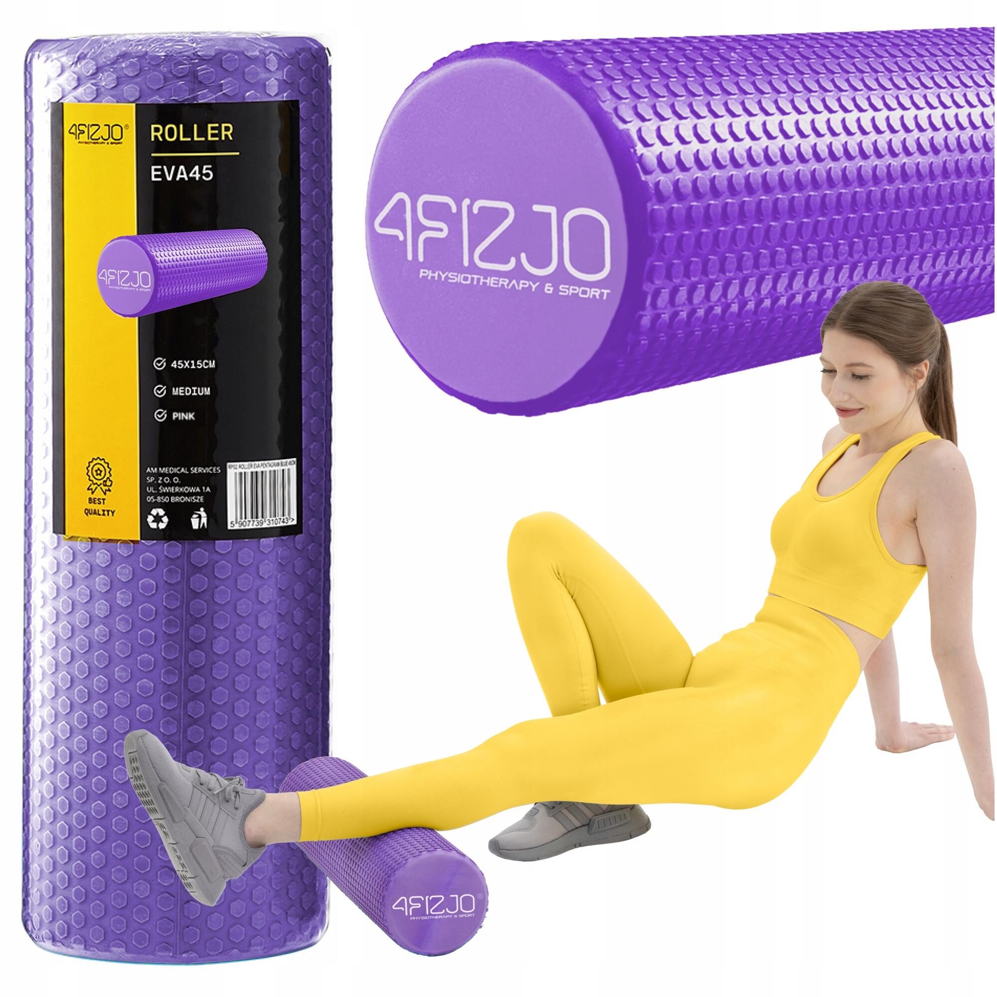 Roller do masażu z kolcami 4FIZJO CARE+ 45 cm