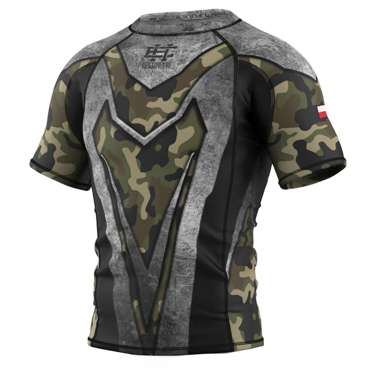 Koszulka Męska Rashguard MMA na Siłownię EXTREME HOBBY MILITARY