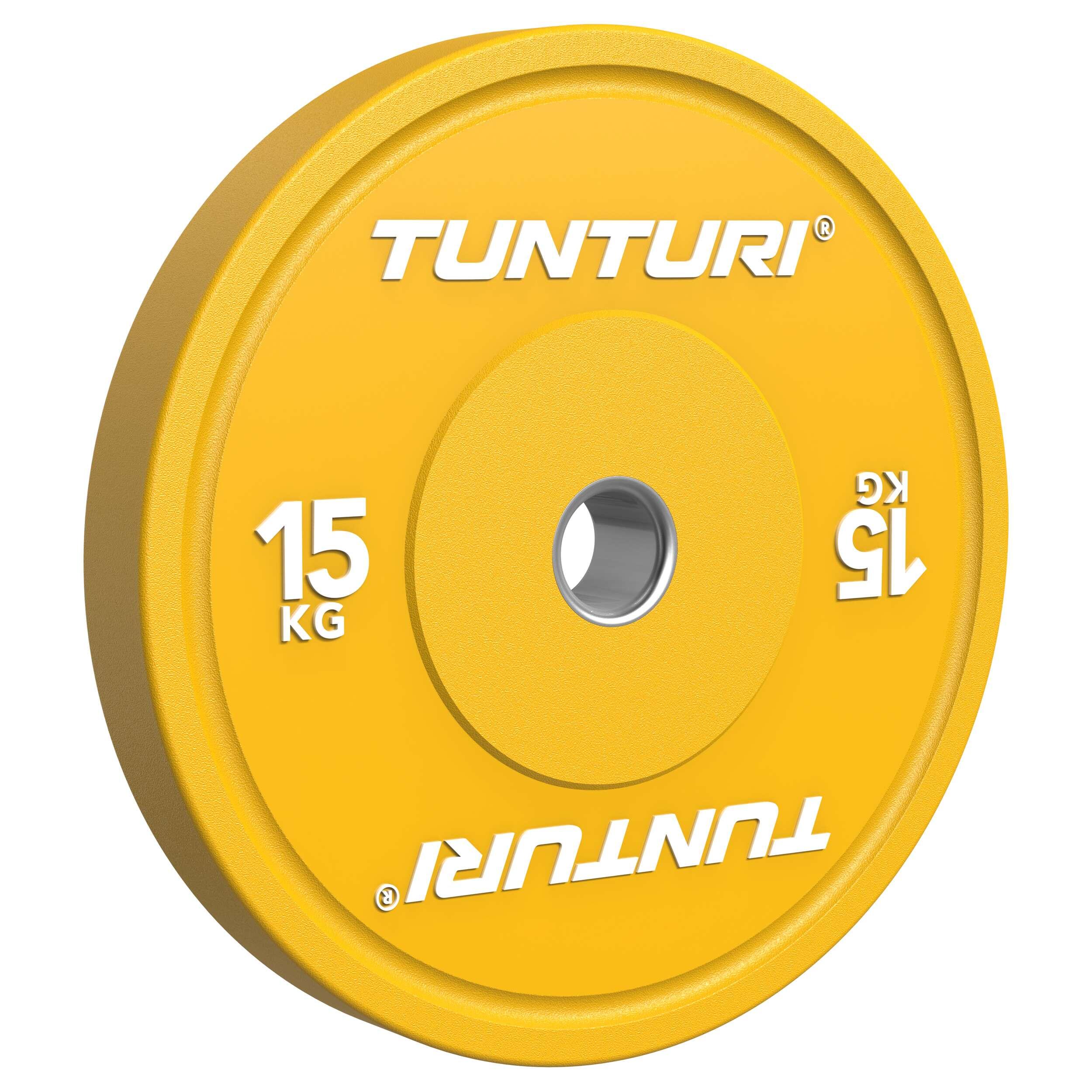 Obciążenie Talerz Tunturi Platinum Bumper Plate Żółty, 15 Kg