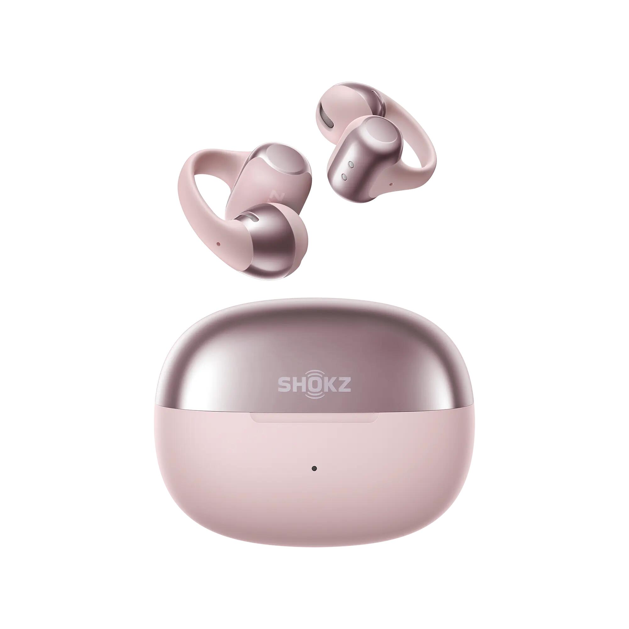 Słuchawki Shokz OpenDots One Pink z otwartą konstrukcją, Dolby Audio i Bassphere
