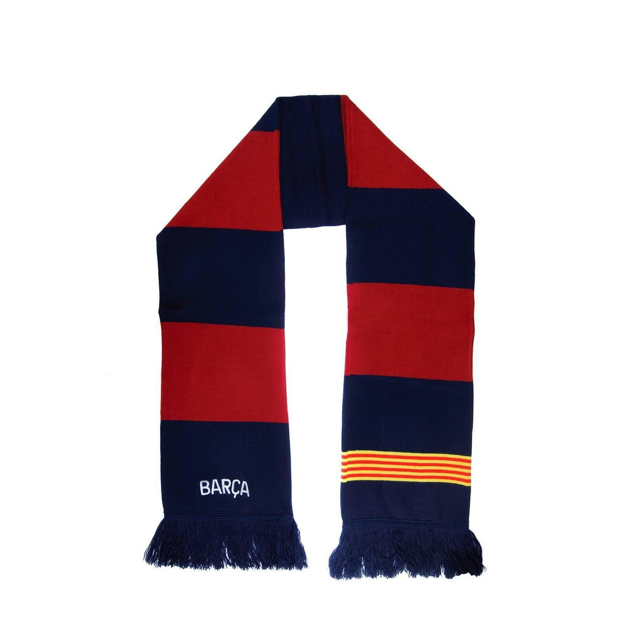FC Barcelona szalik kibica dwustronny double vertical scarf wielokolorowy