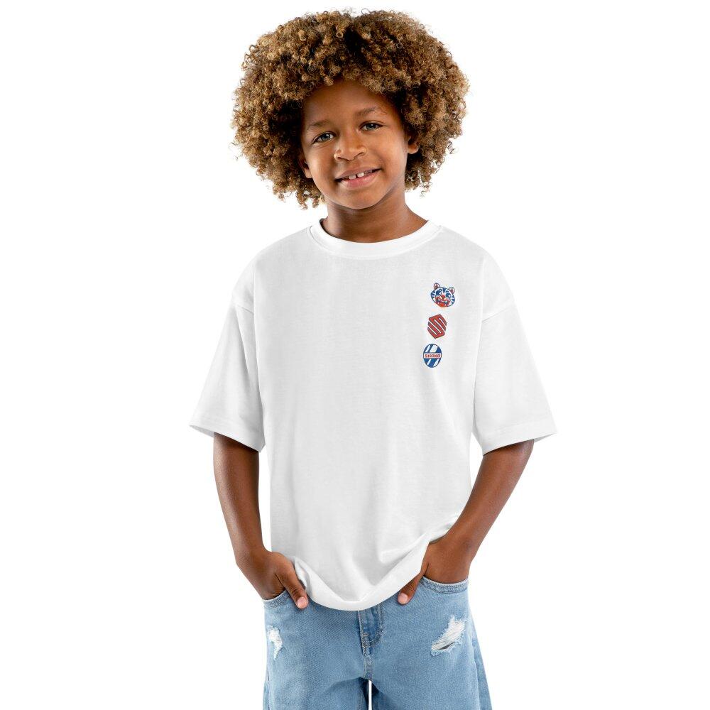 Koszulka sportowa lifestyle chłopięca Kitty krótki rękaw bawełna