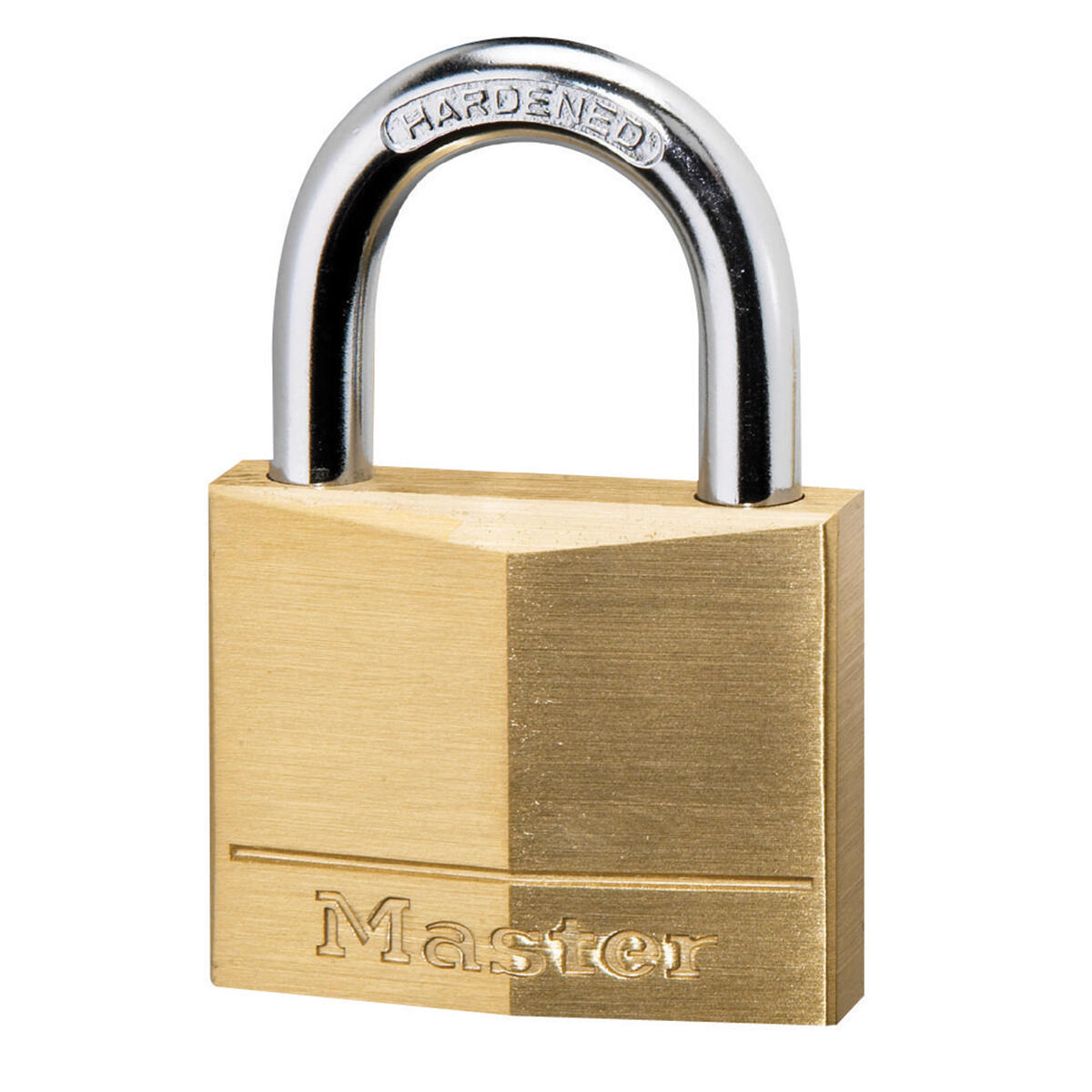 Mosiężna kłódka na klucz Master Lock 140EURD, złota, 6 x 4 x 1,3 cm