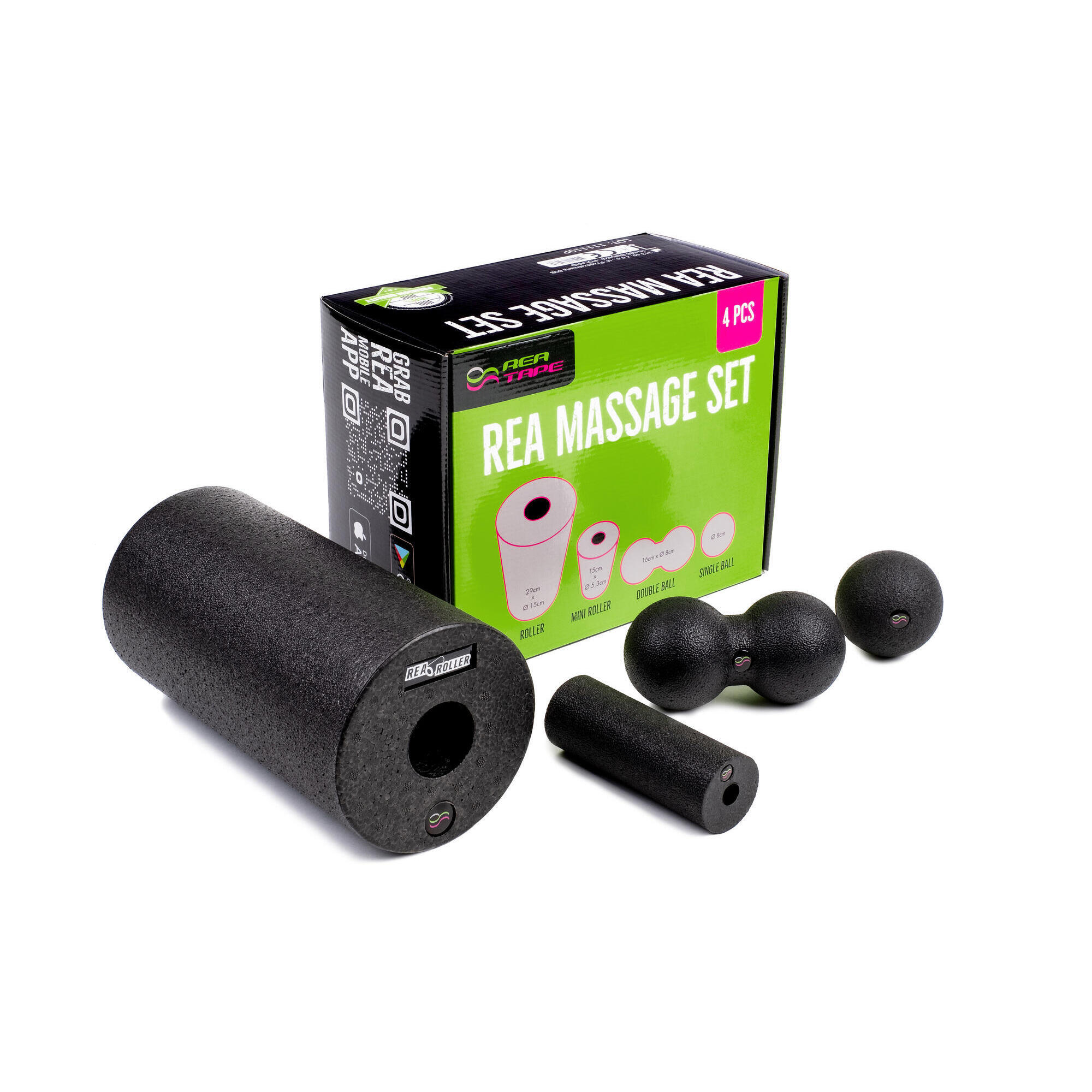 Zestaw do masażu REA ROLLER SET, pianka EPP