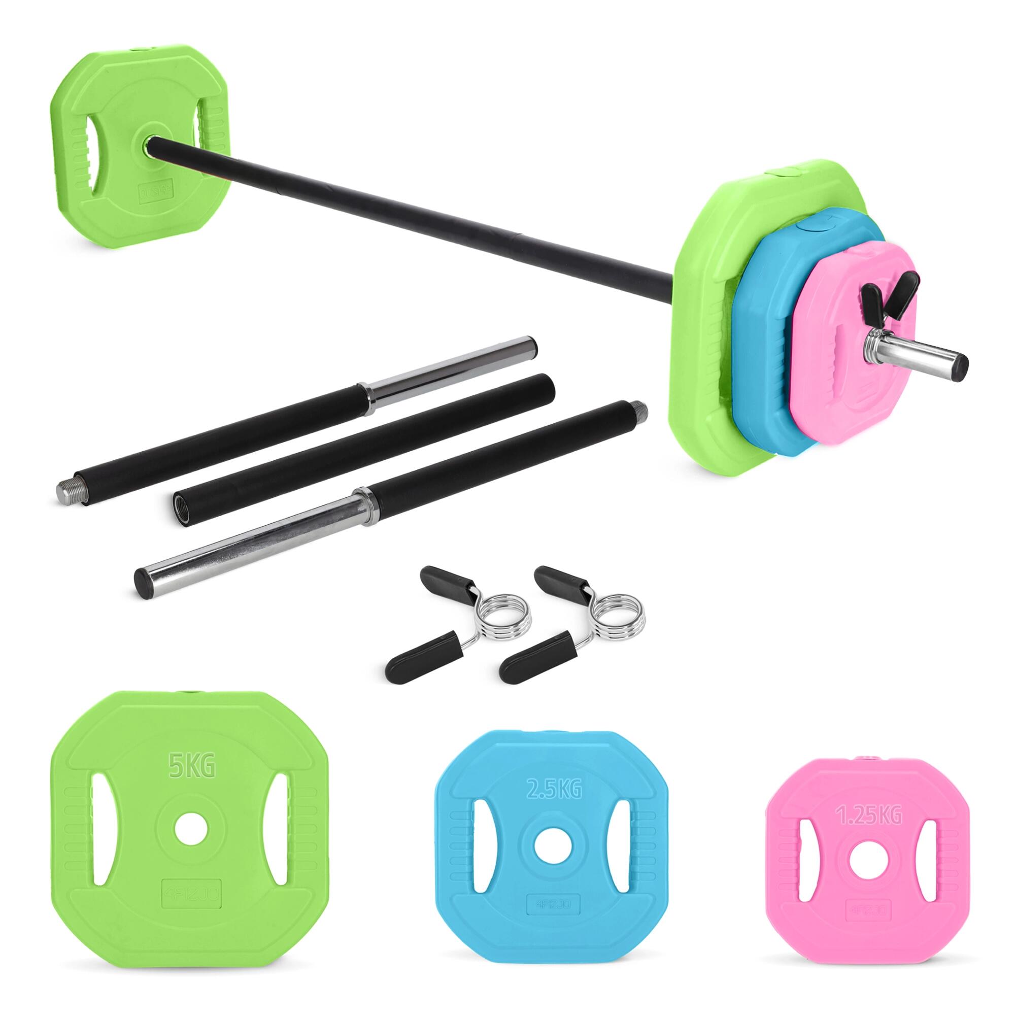 Sztanga treningowa z obciążeniem bitumicznym 4FIZJO FITNESS składana