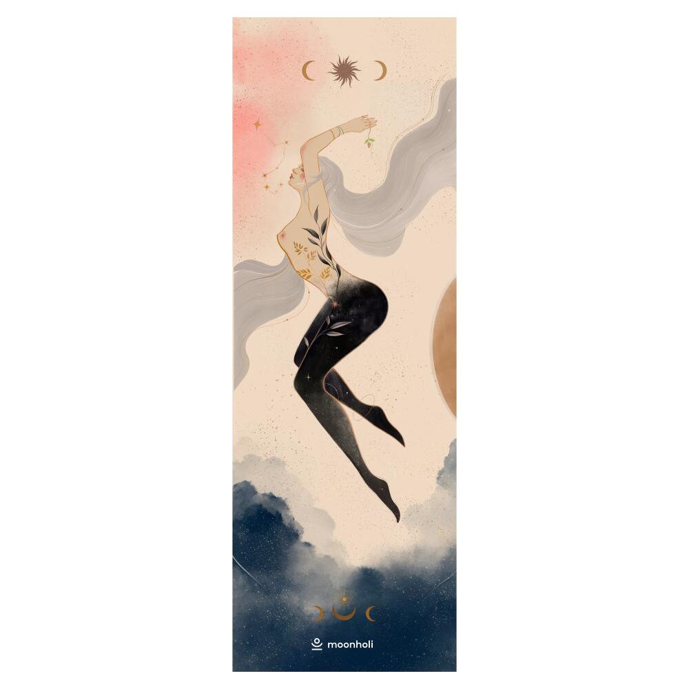 Mata do jogi składana TIME TO GROW z antypoślizgową powierzchnią