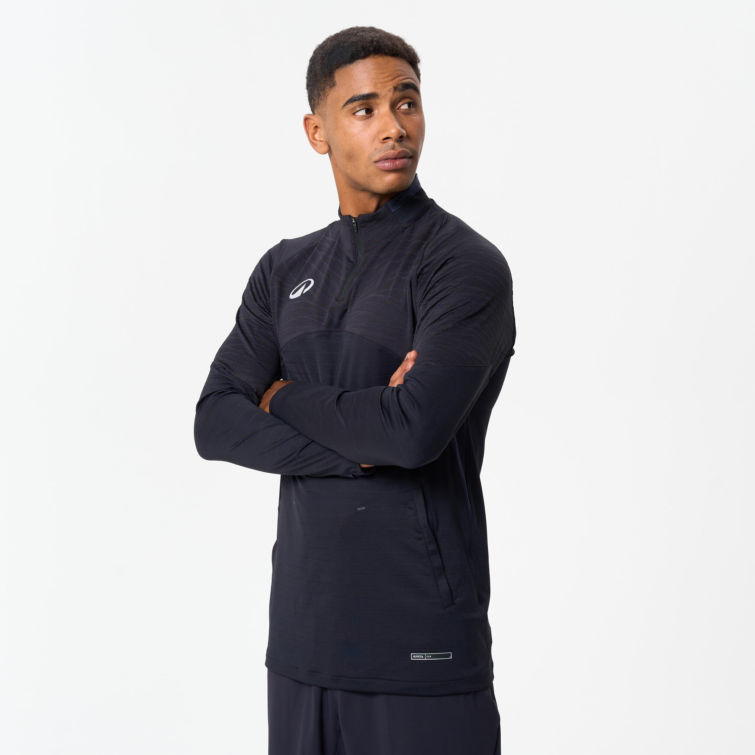 Bluza piłkarska Kipsta CLR Club na krótki suwak