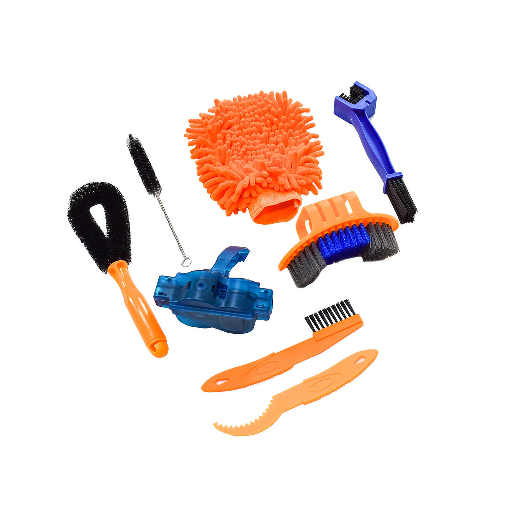 8-częściowy zestaw do czyszczenia roweru i łańcucha