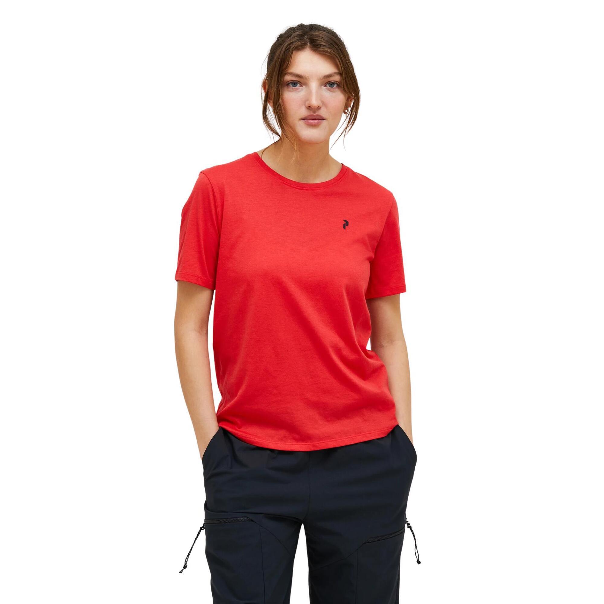 Koszulka Peak Performance damska Explore Graphic Tee czerwona - XL