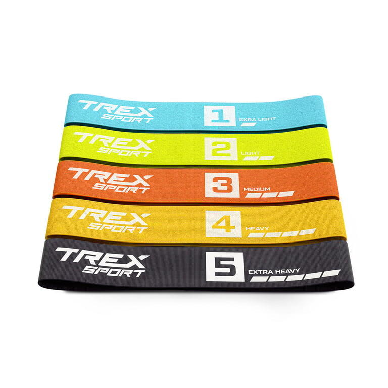 Tkaninowe taśmy oporowe 5 szt. Trex Sport Miniband 2,5–25 kg z torbą