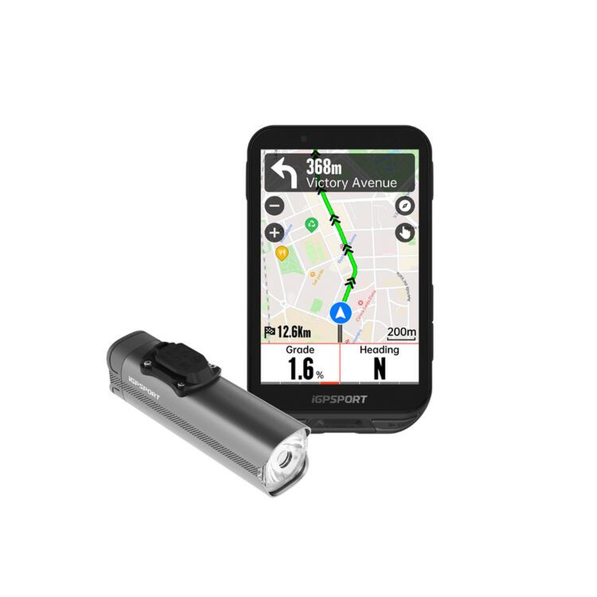 Licznik Rowerowy GPS IGPSPORT IGS800 + Lampa przednia VS800