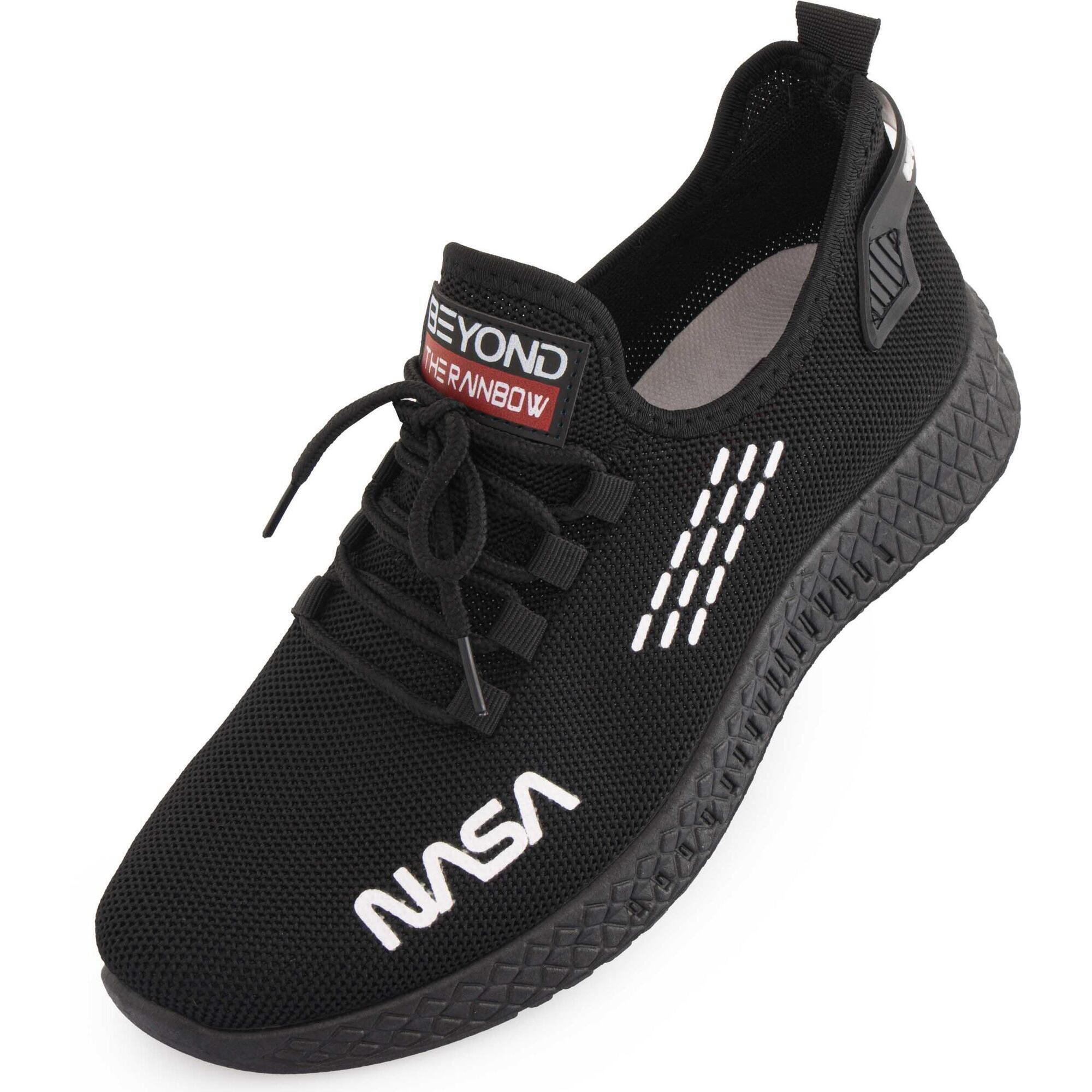 Czarne Sneakers NASA dla Mężczyzn - Rozmiar 45 z Projektem Kosmicznym