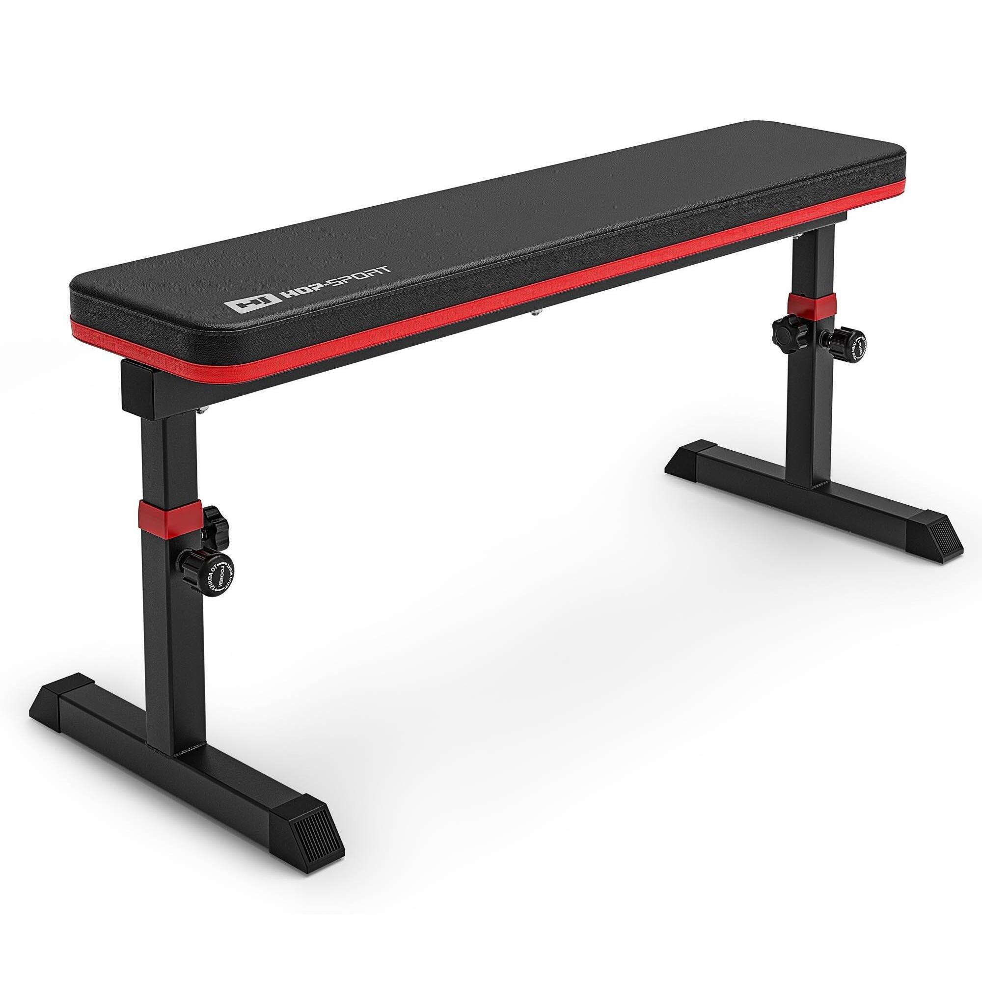 Ławka do ćwiczeń Hop-Sport HS-1025 płaska regulowana
