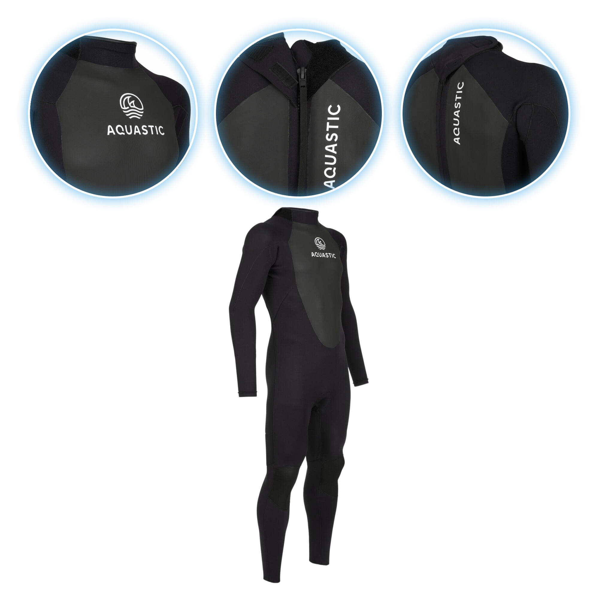 Pianka surfingowa męska AQUASTIC z neoprenu 4/3 mm WAVEY