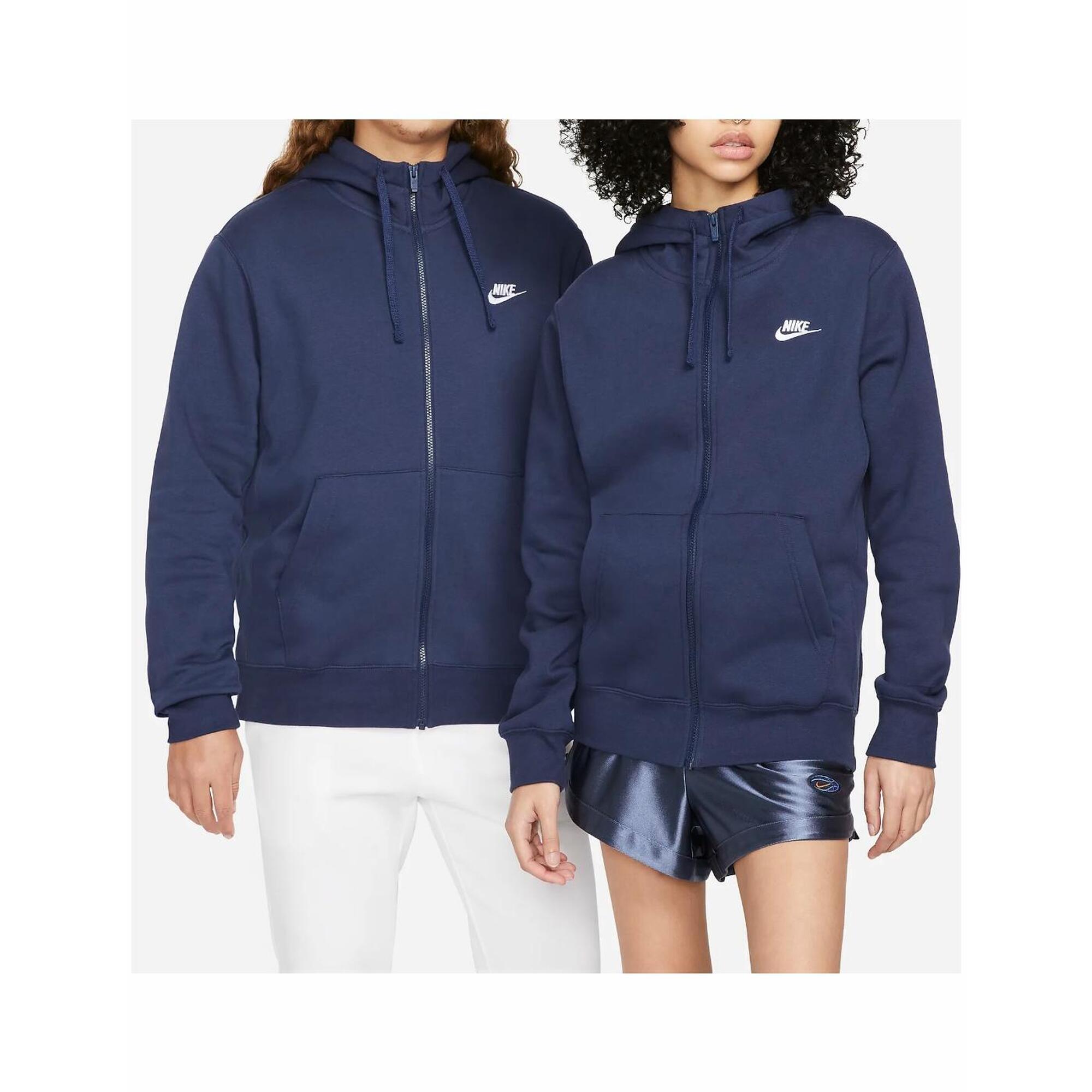 BLUZA męska NIKE z kapturem BV2645-410 dresowa granatowa na zamek bawełna M