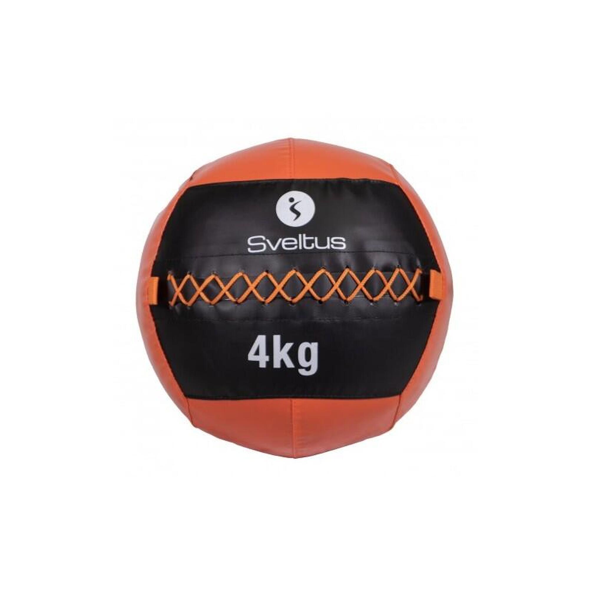 Piłka ścienna Sveltus 4 kg czarno-pomarańczowa