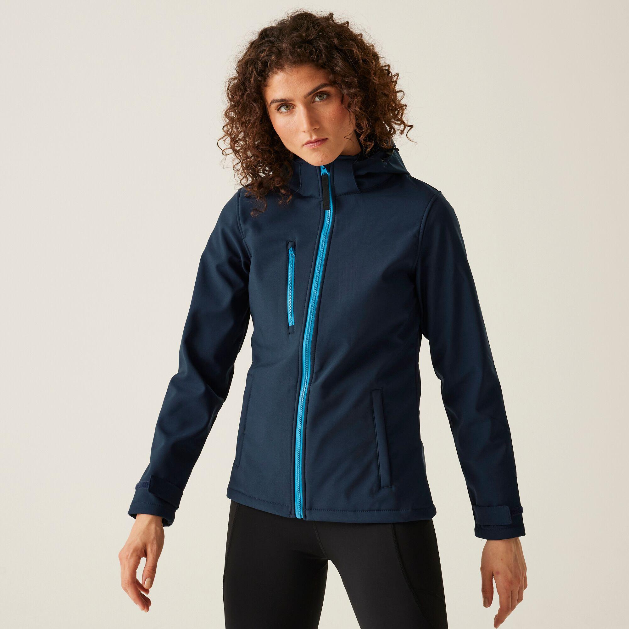 Damska 3-warstwowa kurtka softshell z kapturem Venturer z nadrukiem