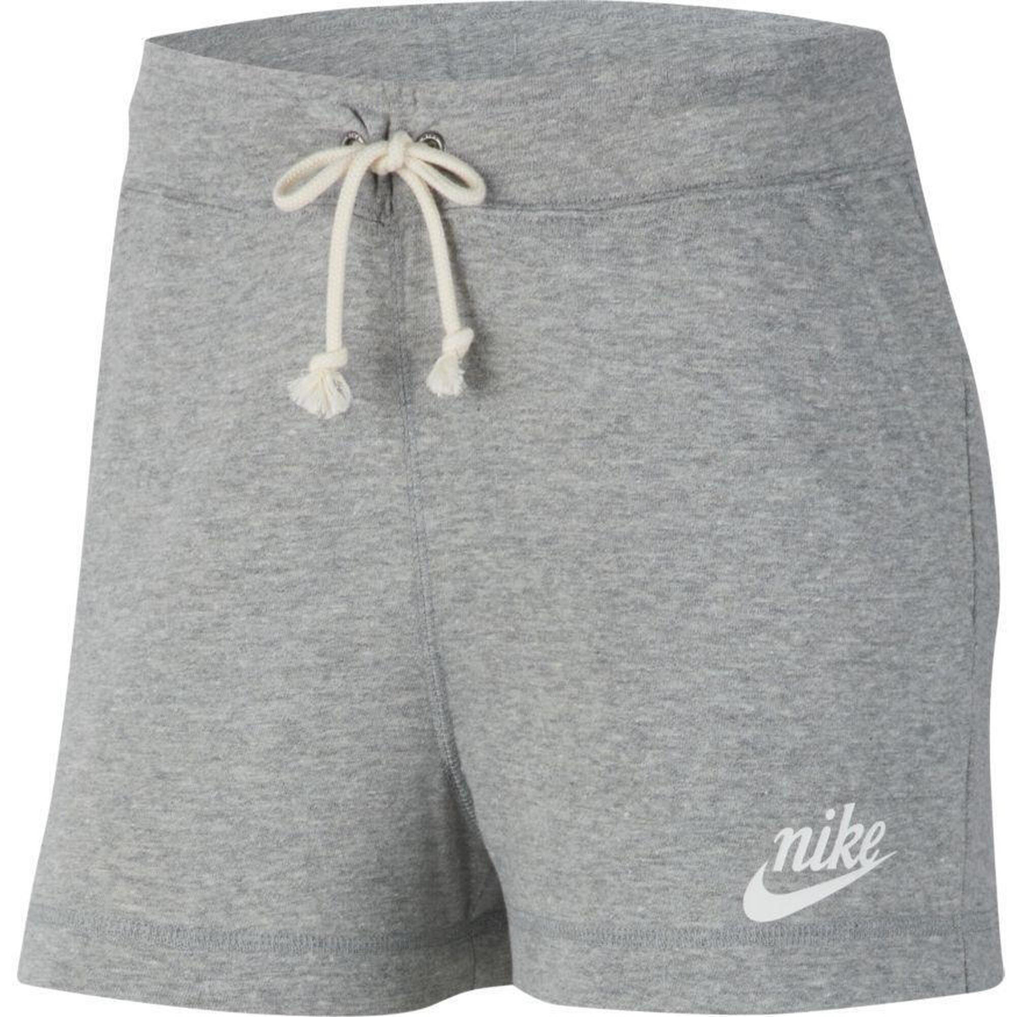 Damskie spodenki Nike Gym Vintage, szaro-zielone, L