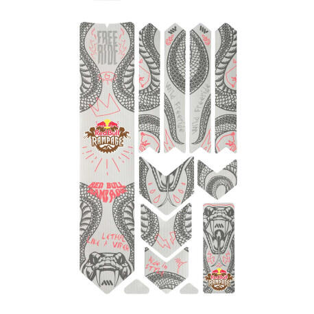 Zestaw ochronny ramy - EXTRA 10 sztuk - Red Bull Rampage Freeride Grey