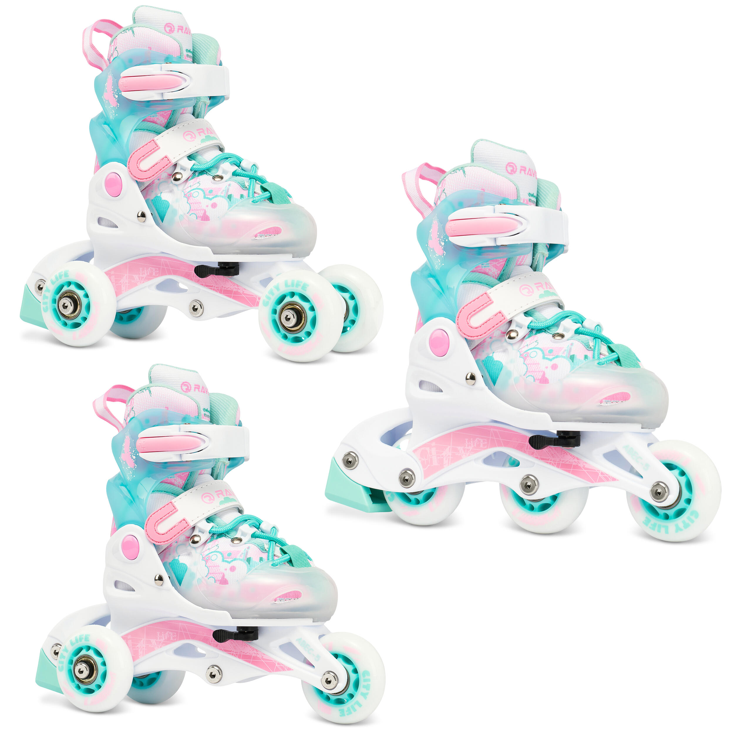 Rolko-Wrotki Regulowane 3w1 Raven Princess