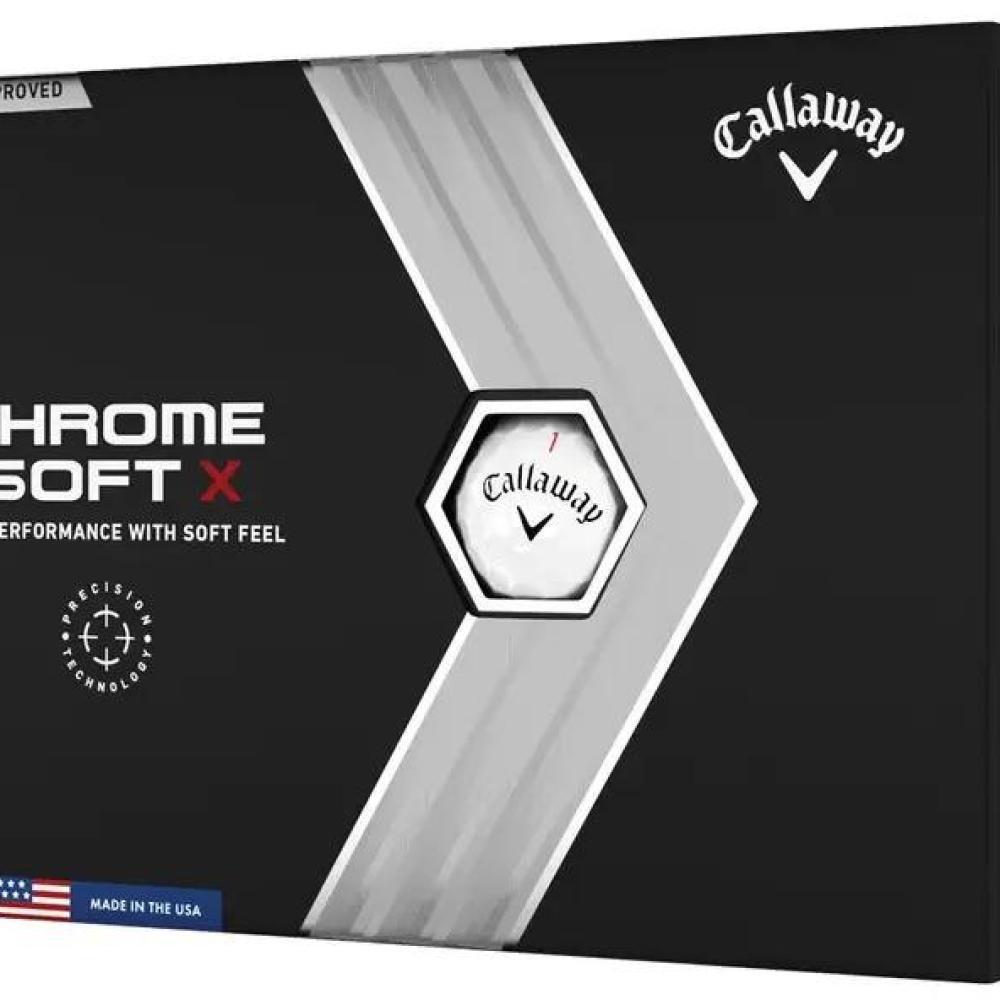 Piłka golfowa Callaway Chrome Soft X Biały