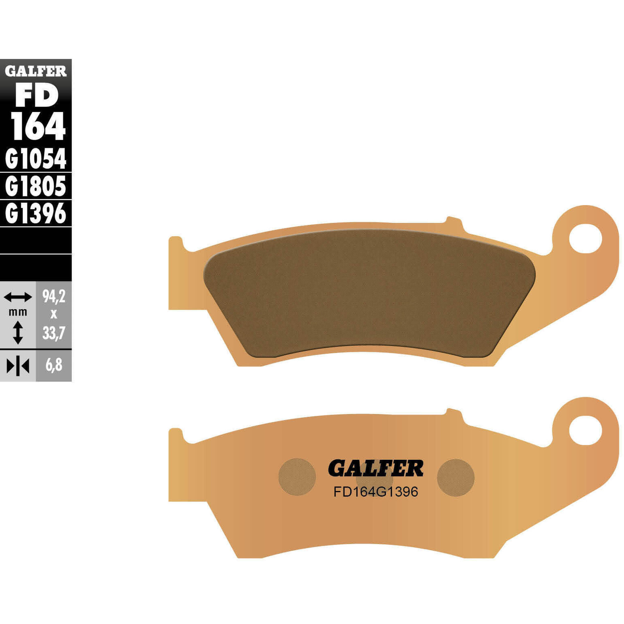 Klocki hamulcowe Galfer FD164 G1396 z metalu sinterowanego