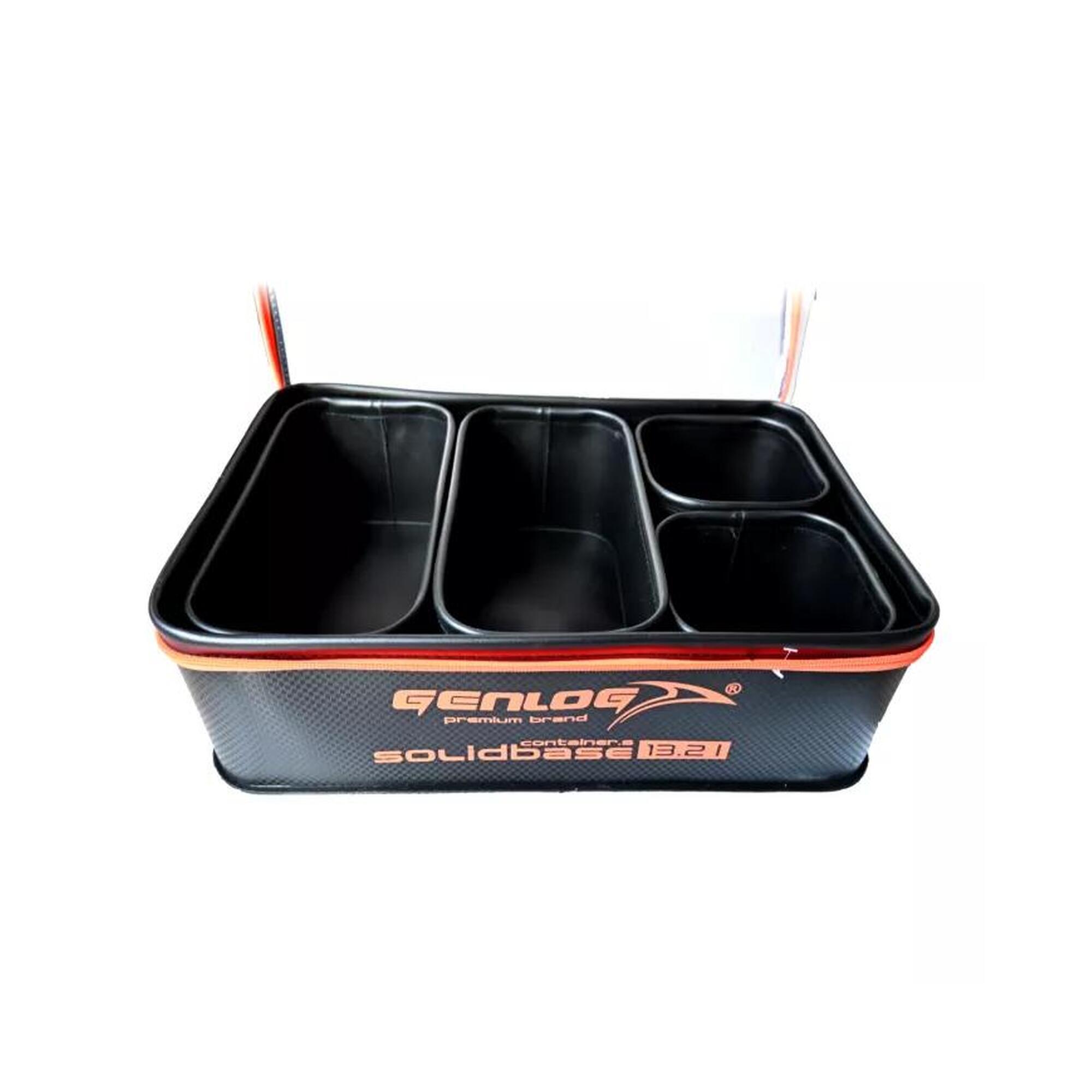 Zestaw 5 pojemników wędkarskich na przynętę EVA SOLID Base Carbon C-47x27x12+4