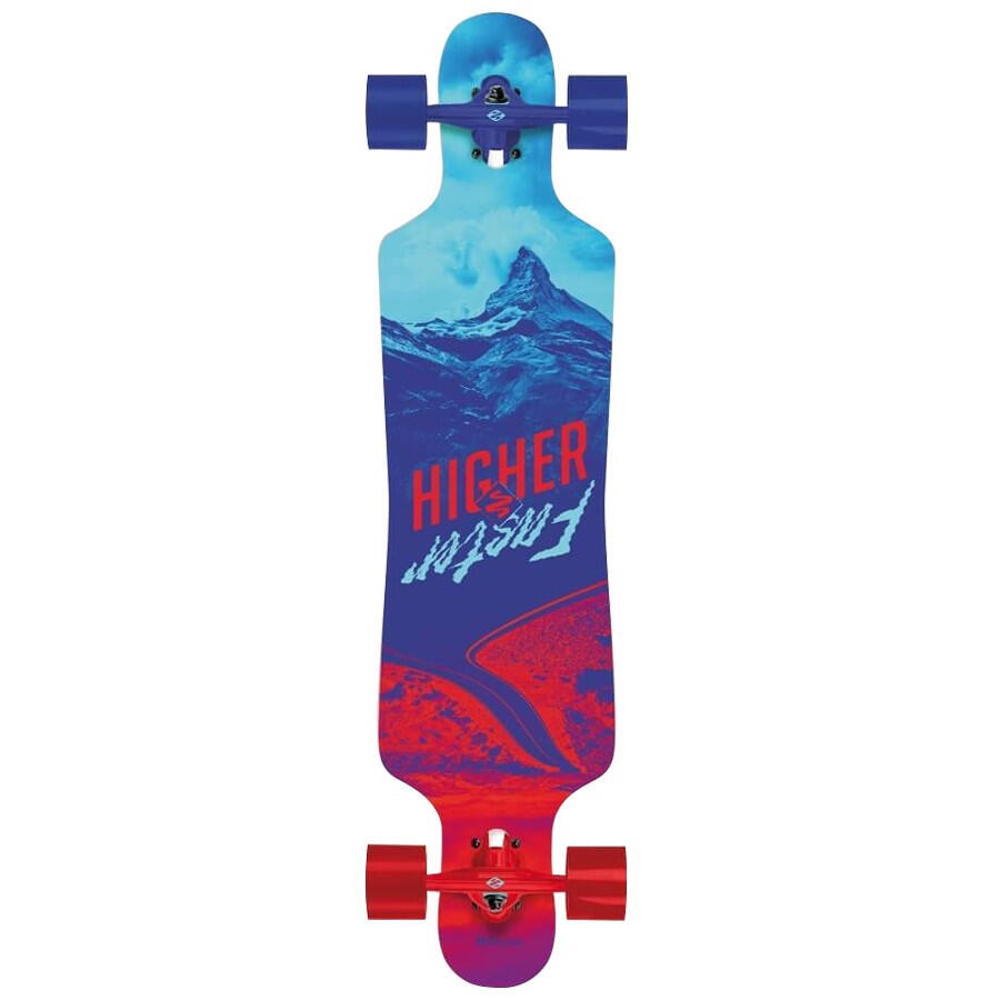 Longboard Street Surfing Curve Drop Through Freeride 39" Higher Faster