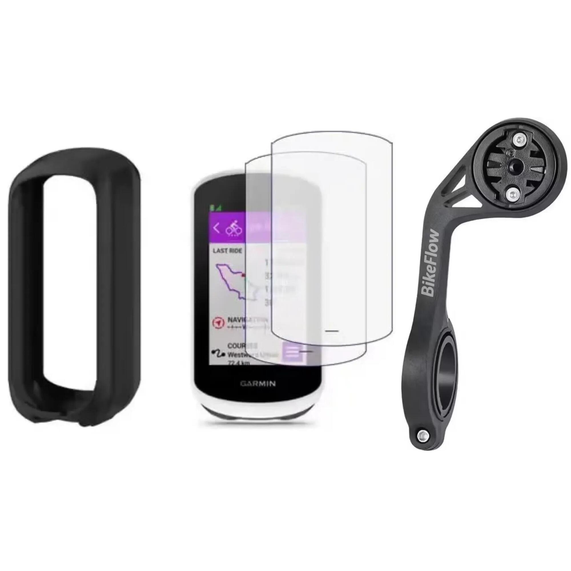 Zestaw 3-w-1 Garmin Edge Explore 2: etui silikonowe, 2 szkła, uchwyt XL