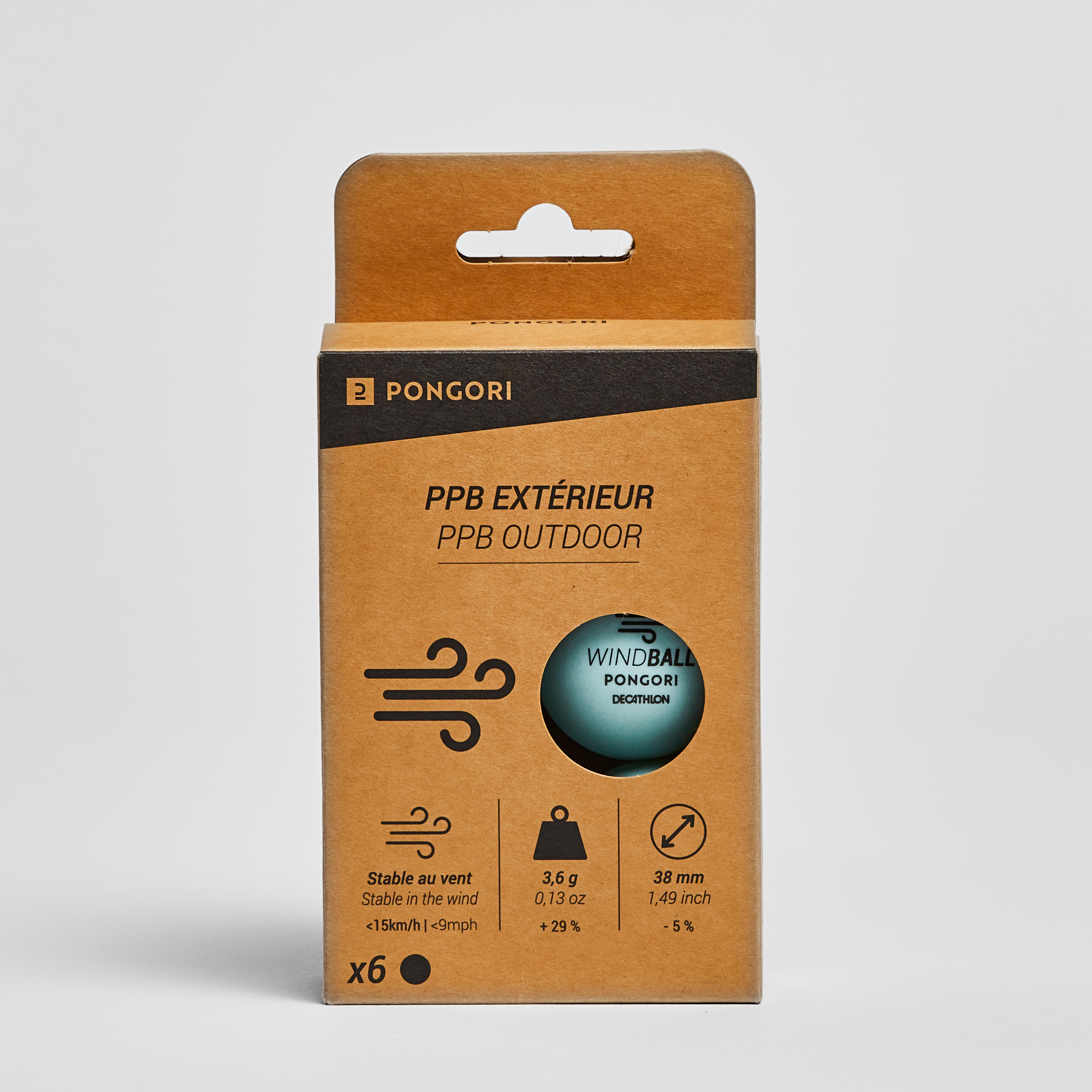 Piłeczka outdoorowa do tenisa stołowego odporna na wiatr x6