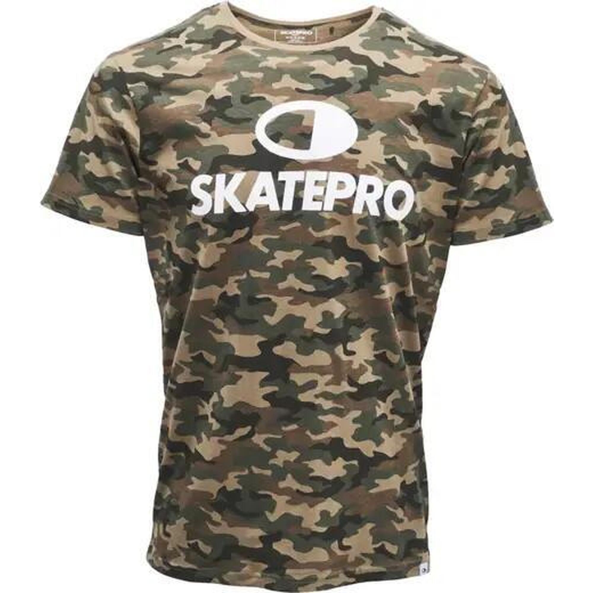 Odzież T-shirts unisex SkatePro Koszulka - M - Camo/White