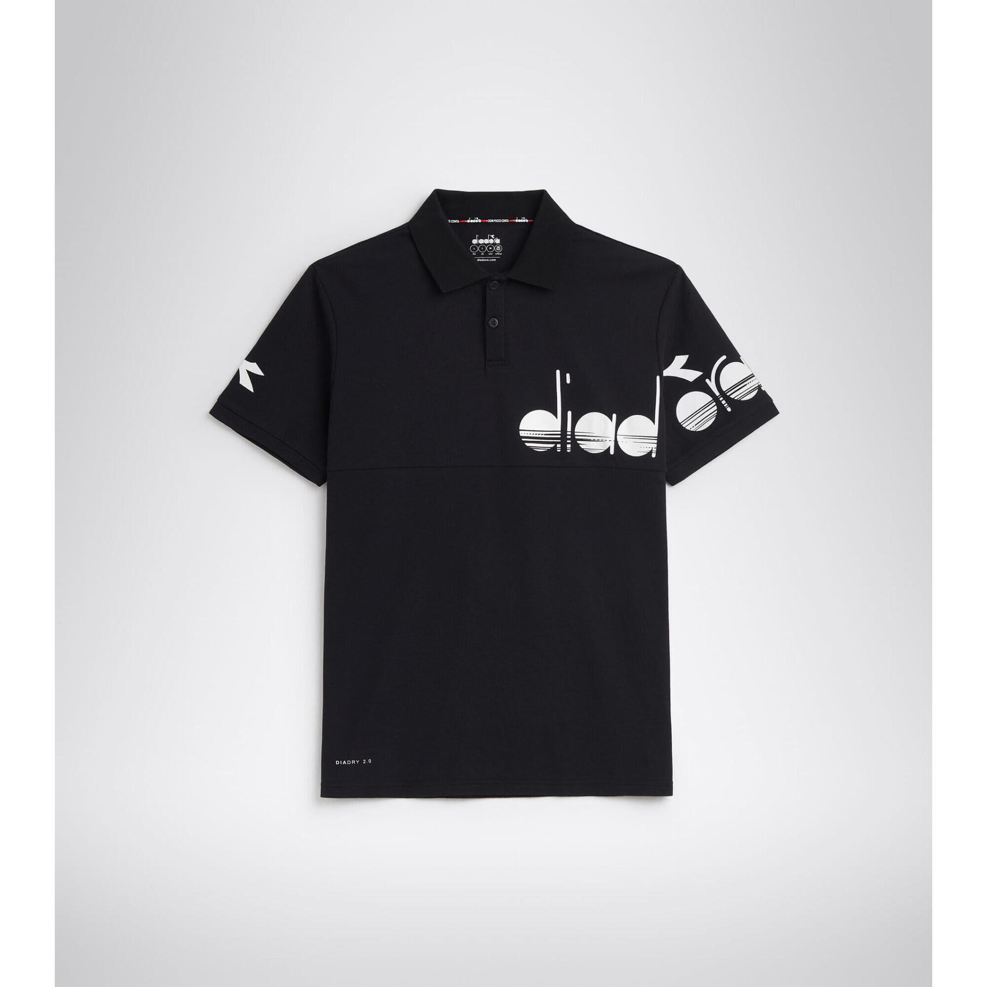 Koszulka do tenisa z krótkim rekawem męska Diadora SS POLO COACH black